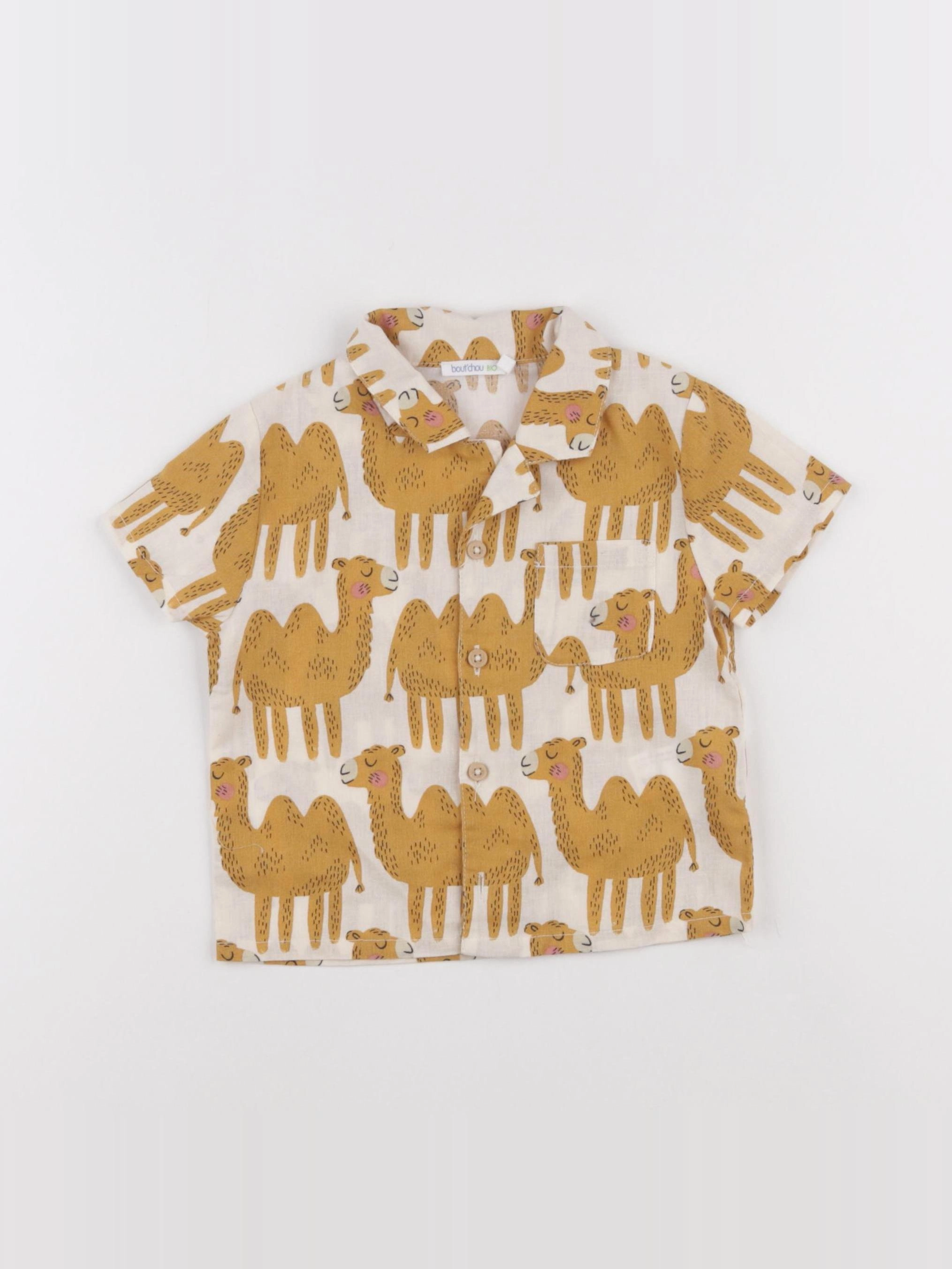 Boutchou - chemise marron - 12 mois