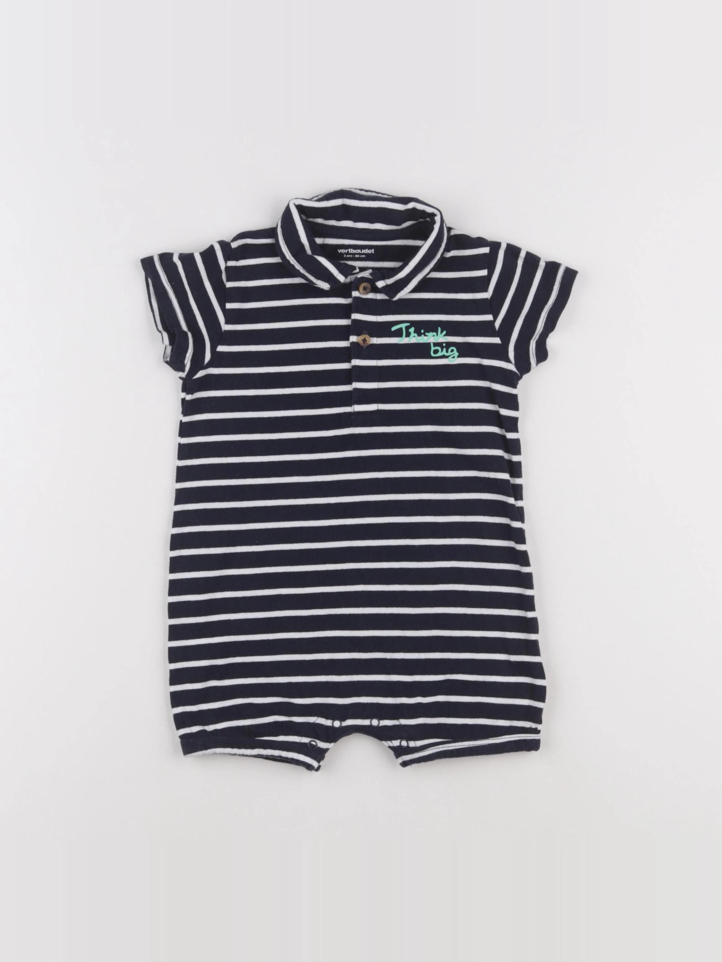 Vertbaudet - combinaison bleu - 2 ans