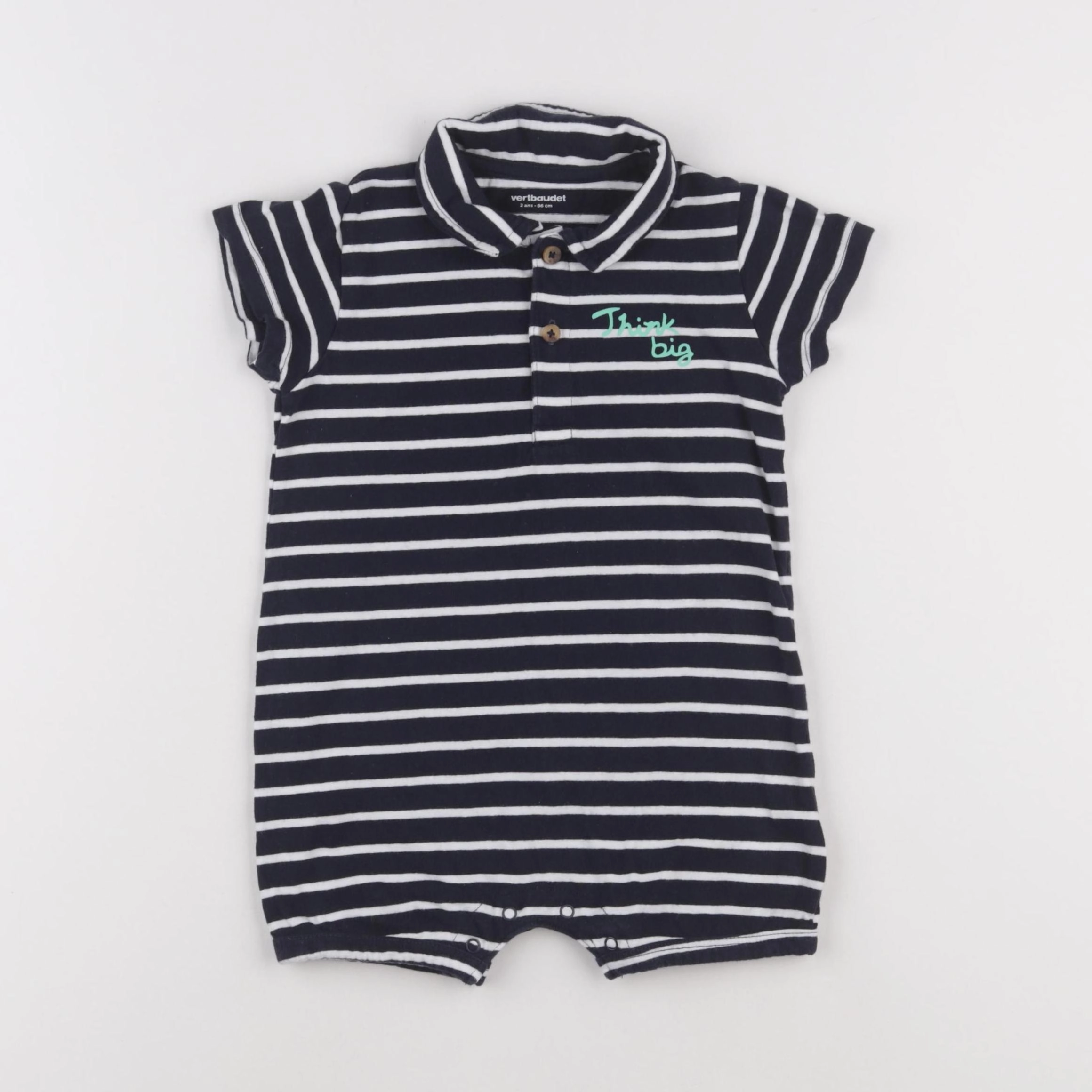 Vertbaudet - combinaison bleu - 2 ans