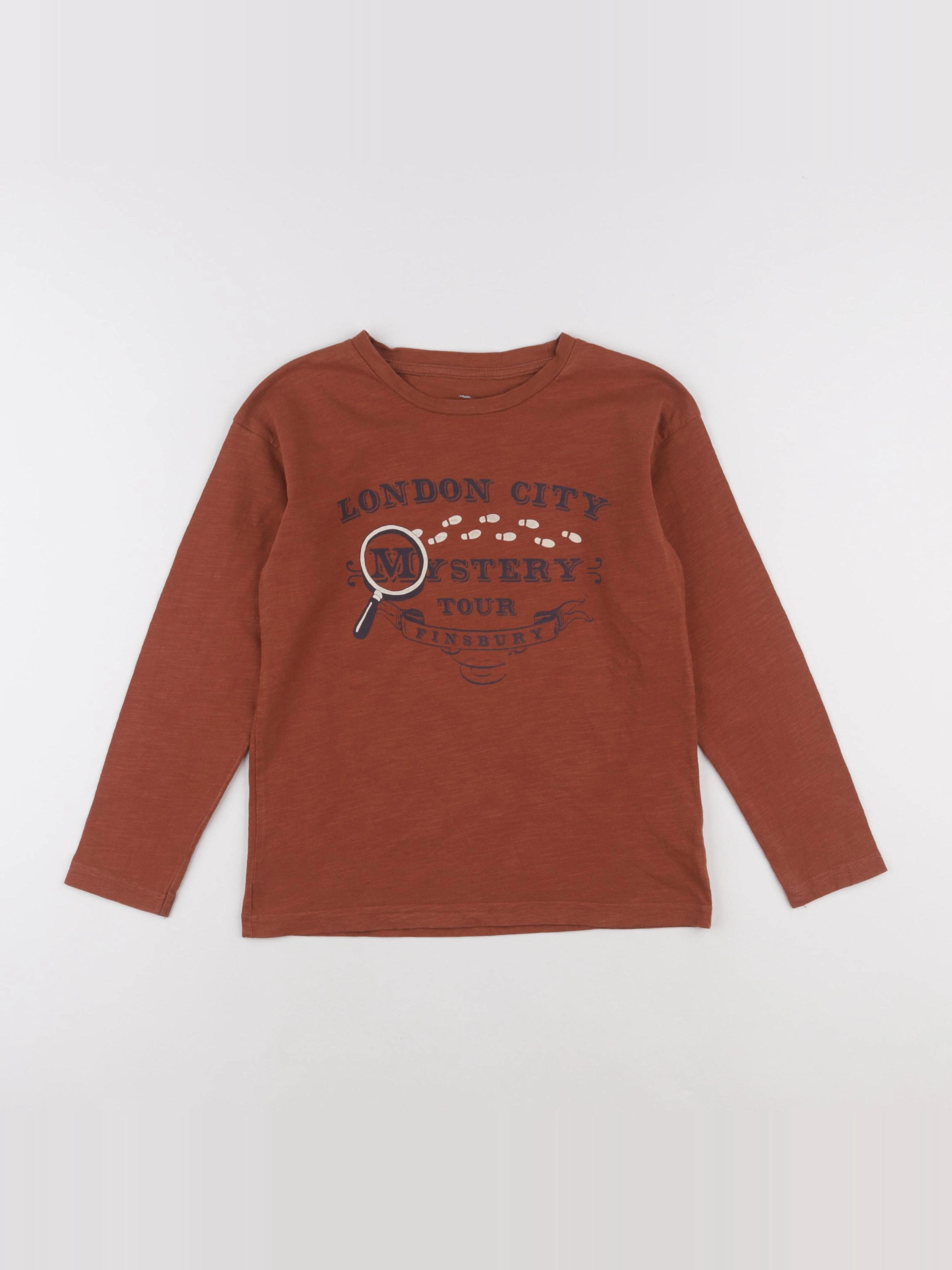 Vertbaudet - tee-shirt marron - 10 ans