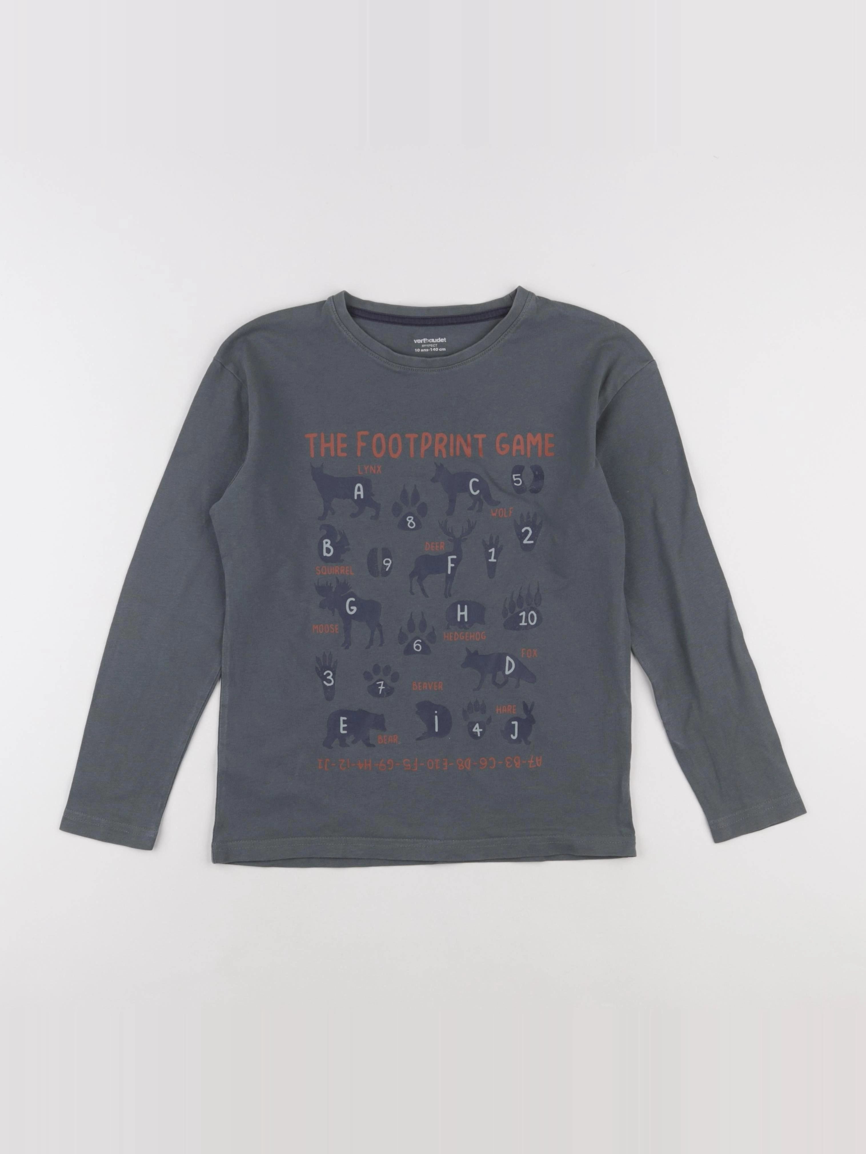 Vertbaudet - tee-shirt vert - 10 ans