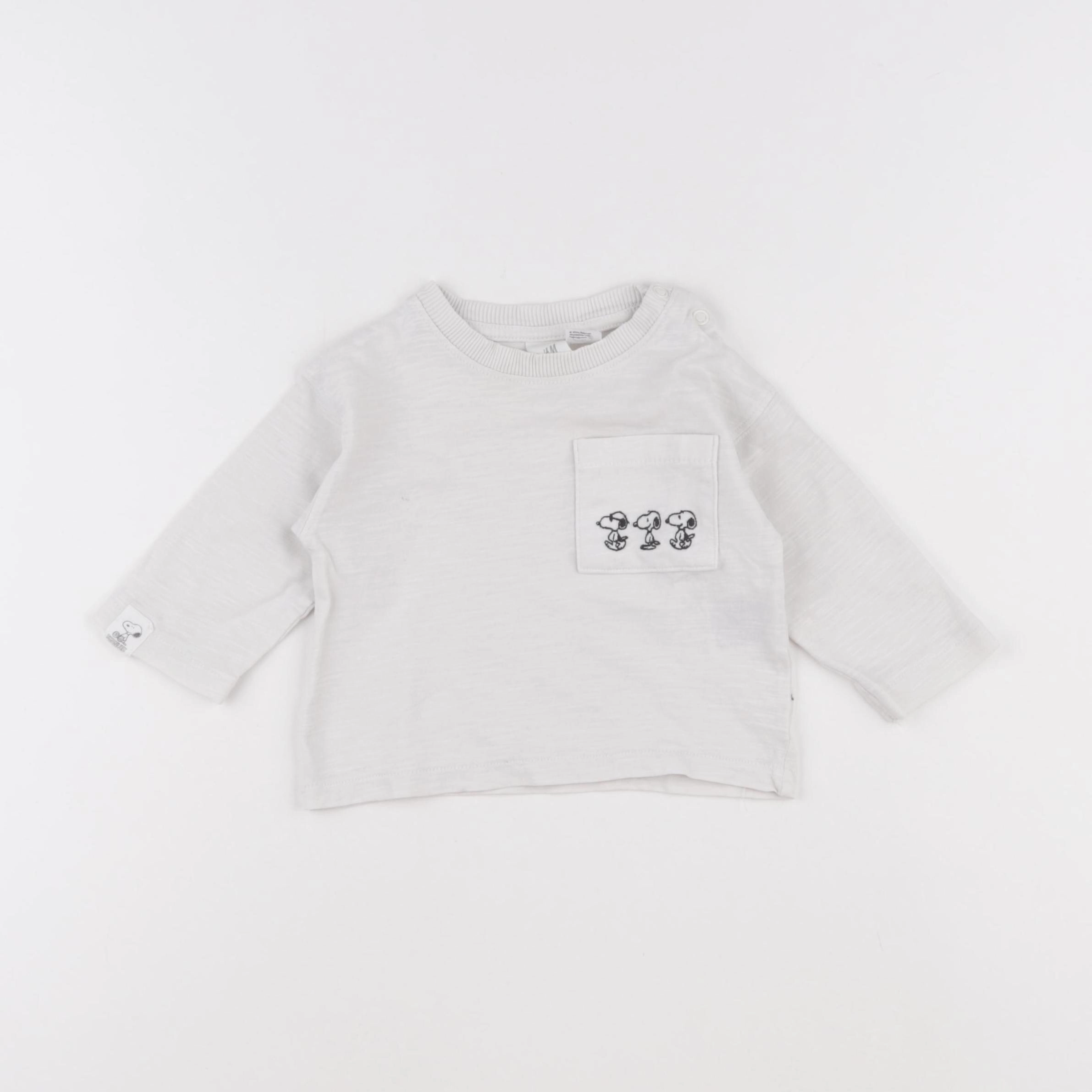 H&M - tee-shirt blanc - 3/6 mois