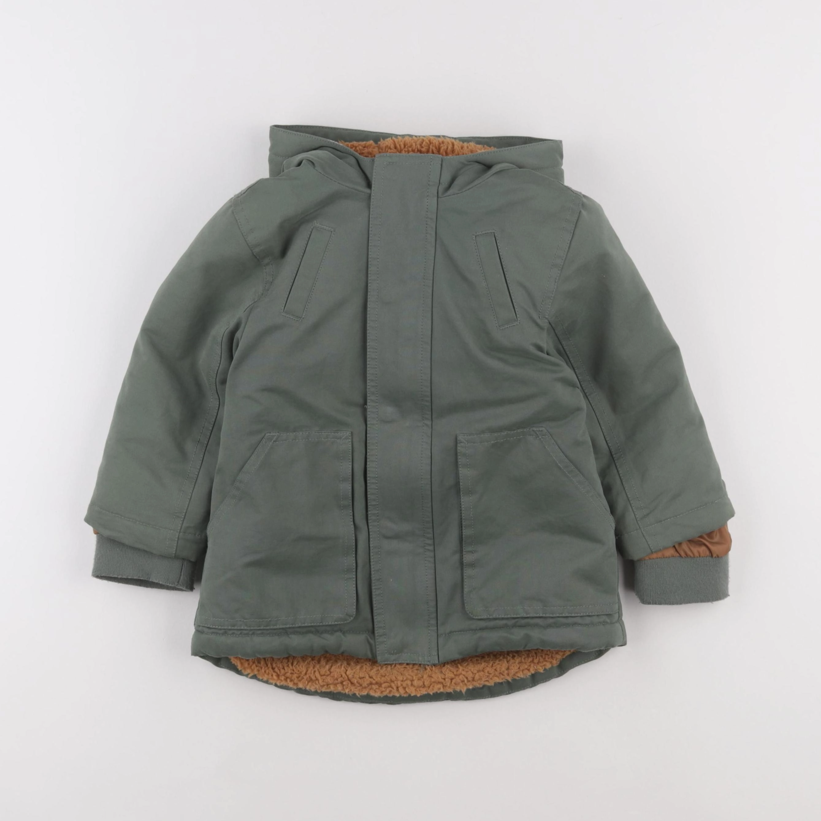 Vertbaudet - parka vert - 3 ans