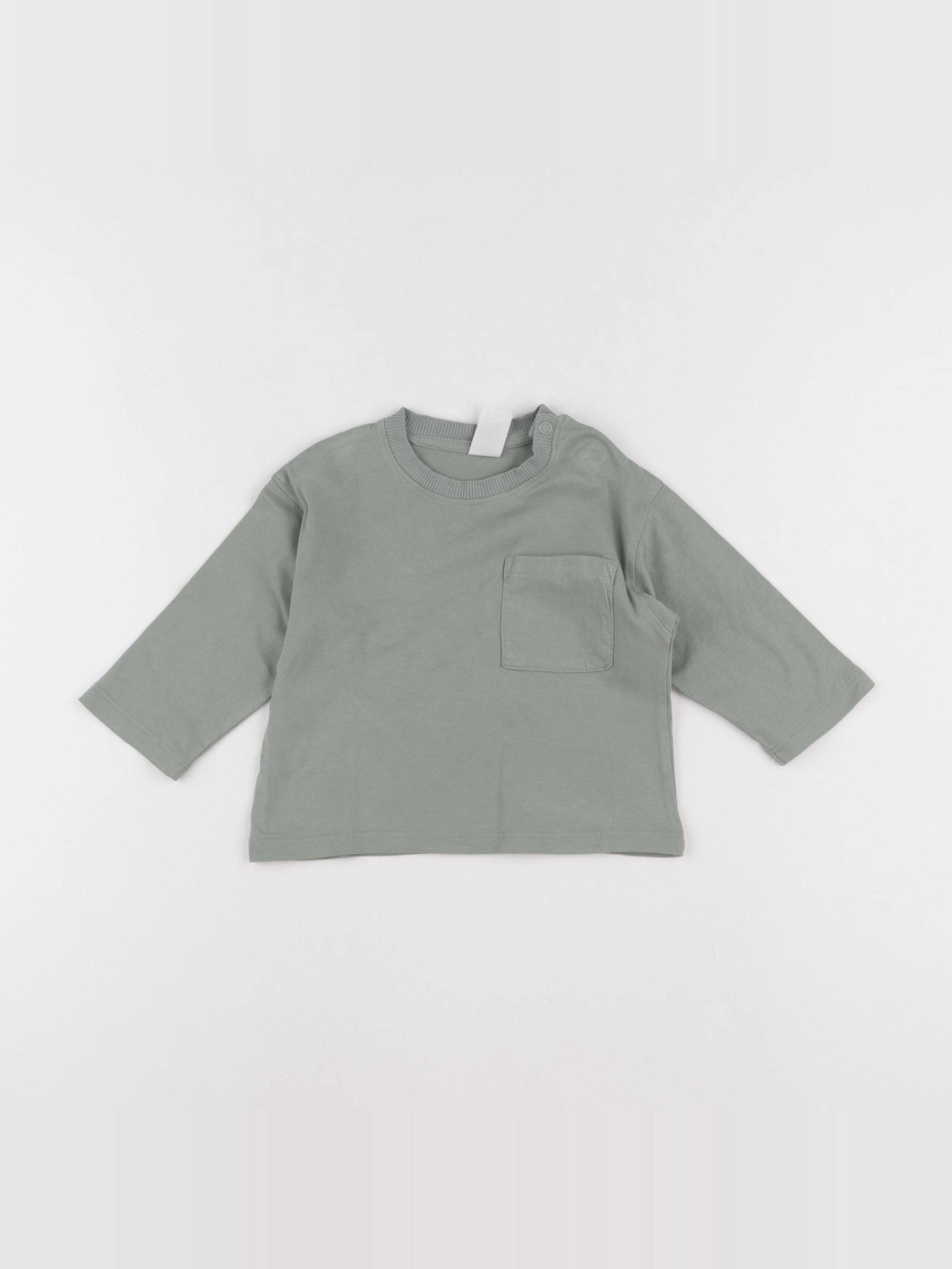 H&M - tee-shirt vert - 3/6 mois