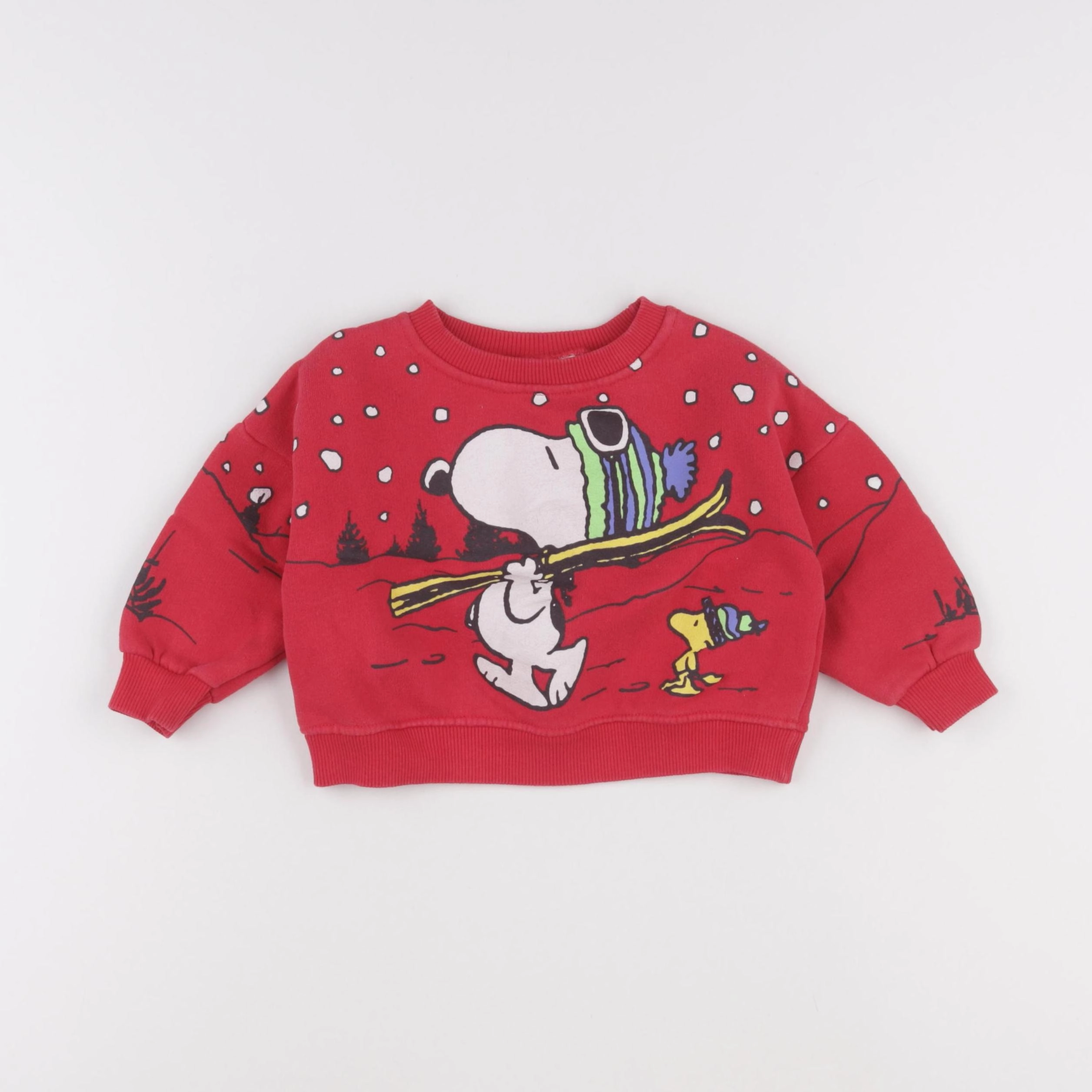 Zara - sweat rouge - 9/12 mois
