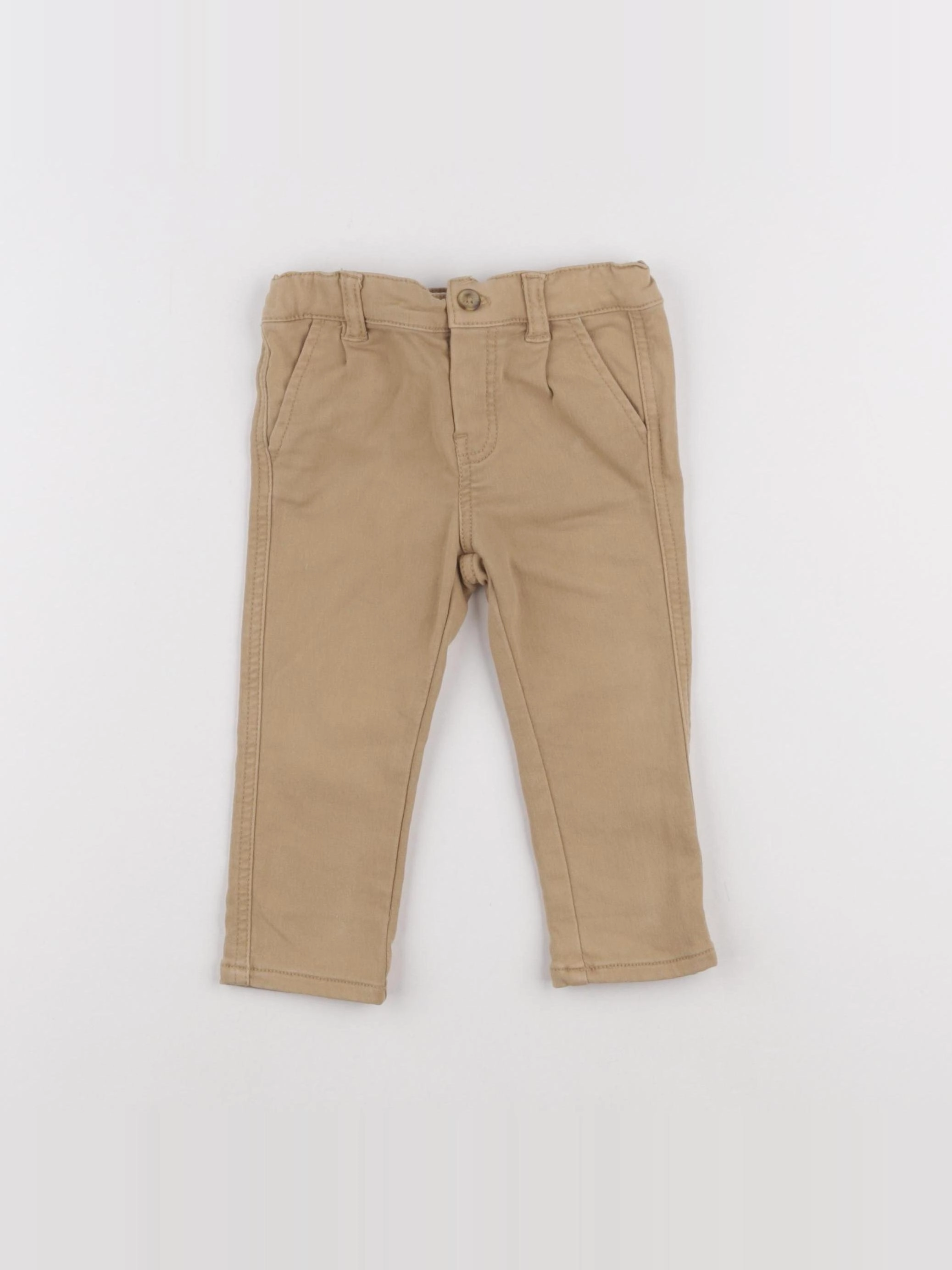 Vertbaudet - pantalon beige - 9 mois