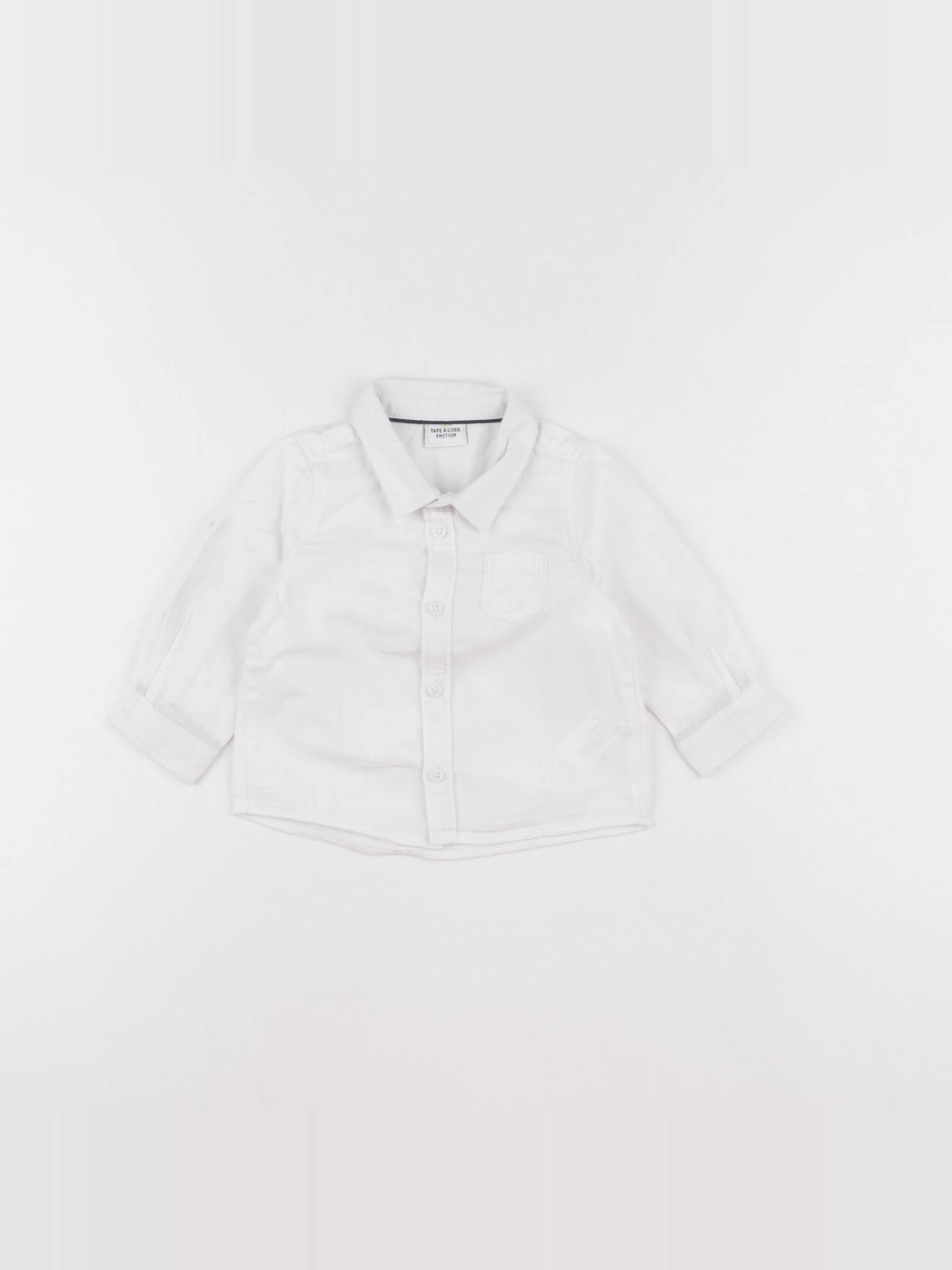 Tape à l'oeil - chemise blanc - 9 mois