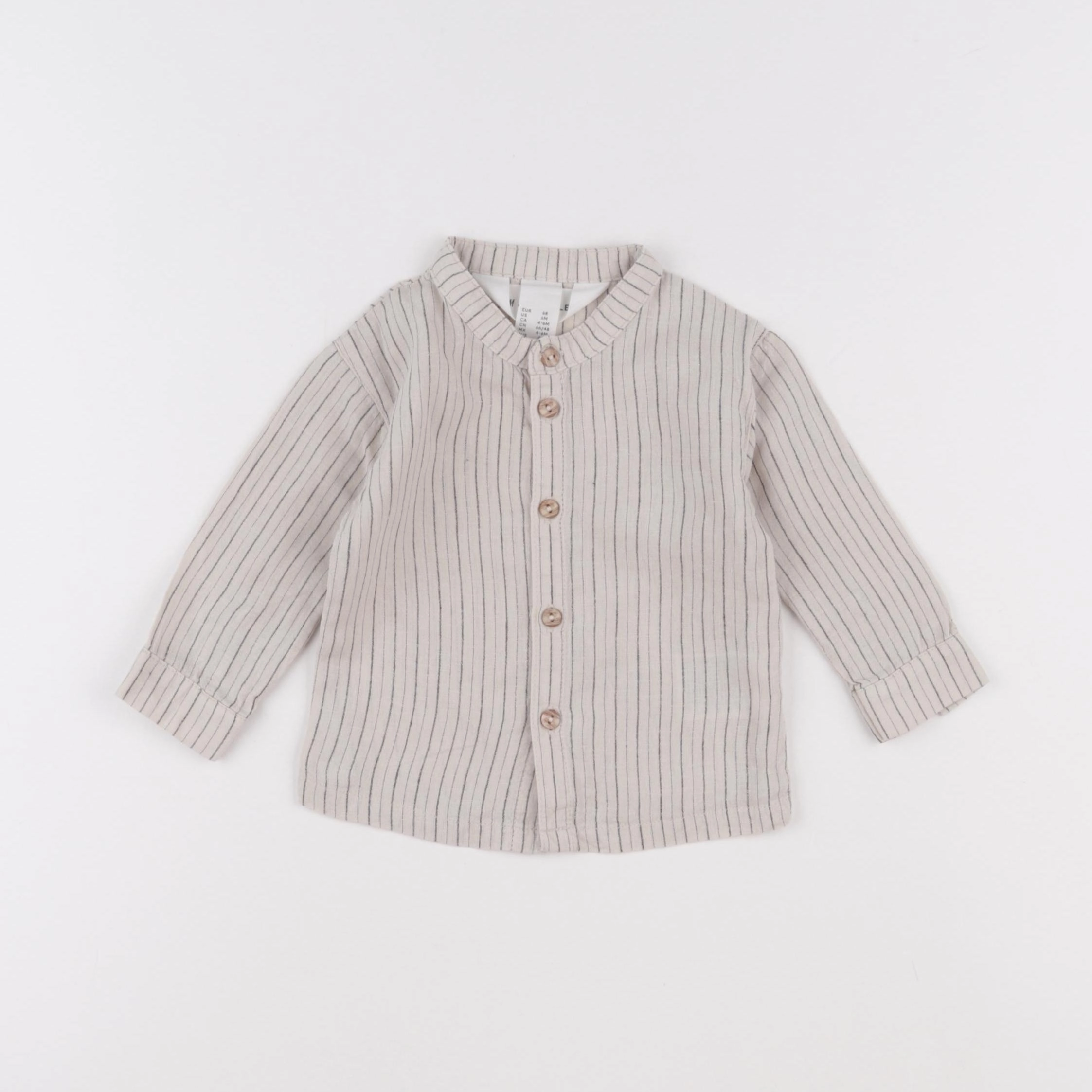 H&M - chemise beige - 3/6 mois