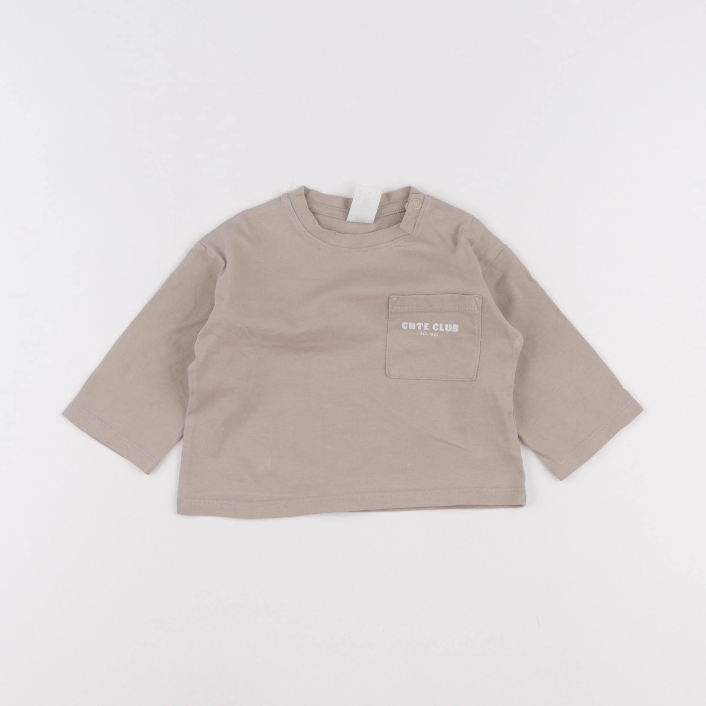 H&M - tee-shirt beige - 3/6 mois