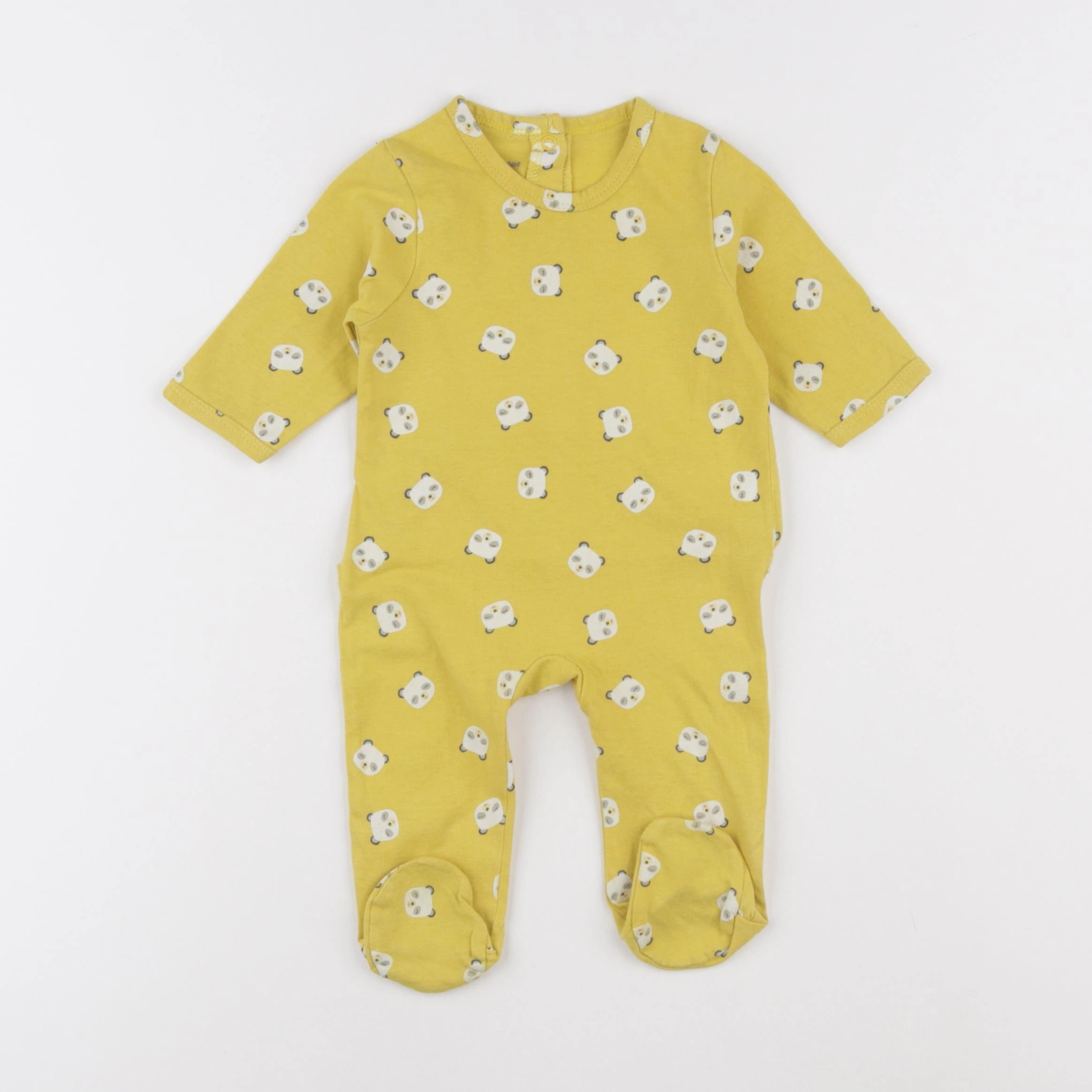 Vertbaudet - pyjama coton jaune - 3 mois
