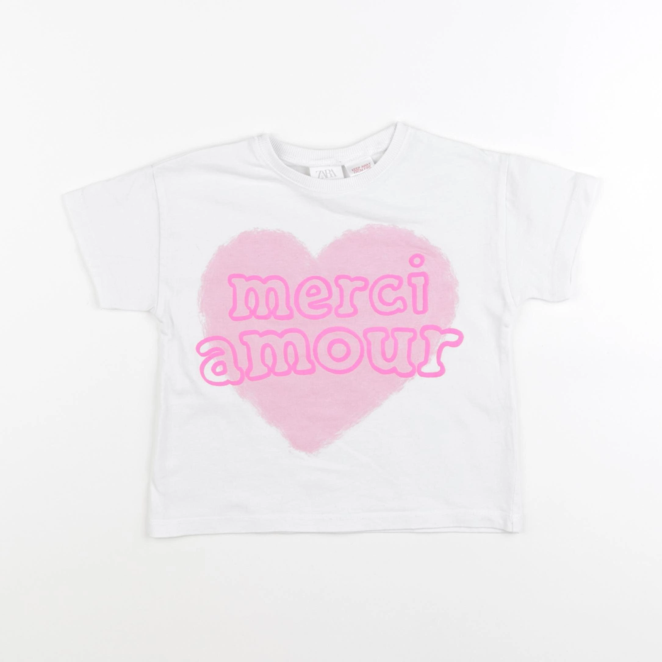 Zara - tee-shirt blanc - 2/3 ans