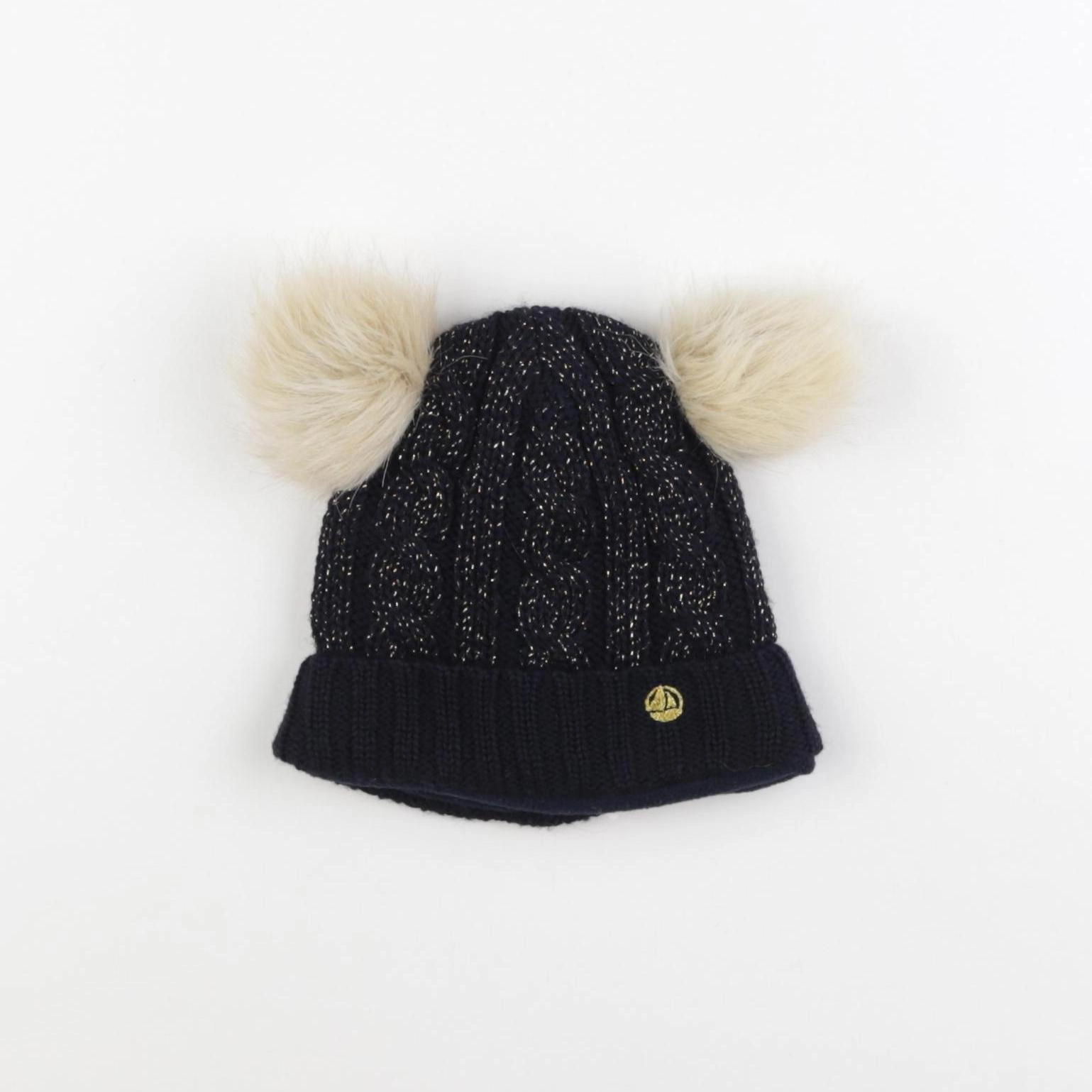 Petit Bateau - bonnet bleu, or - 4/5 ans