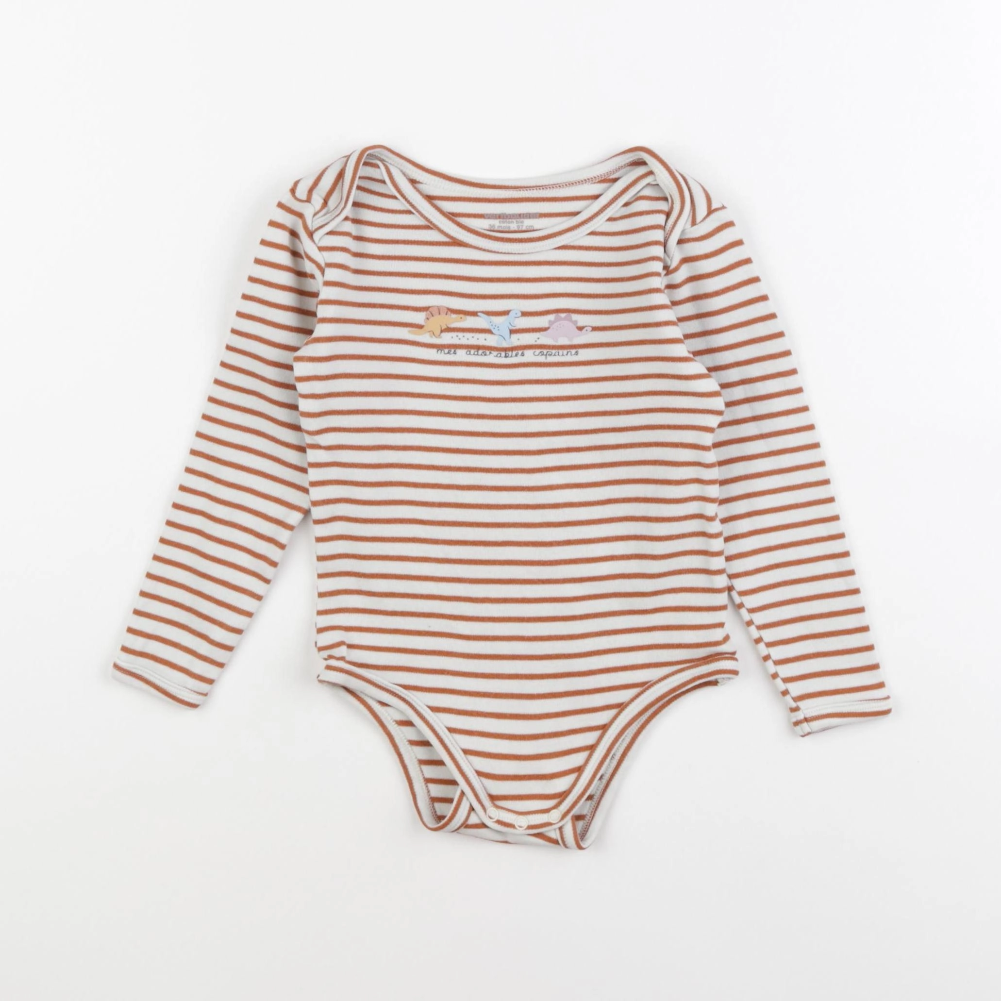 Vertbaudet - body beige, marron - 36 mois