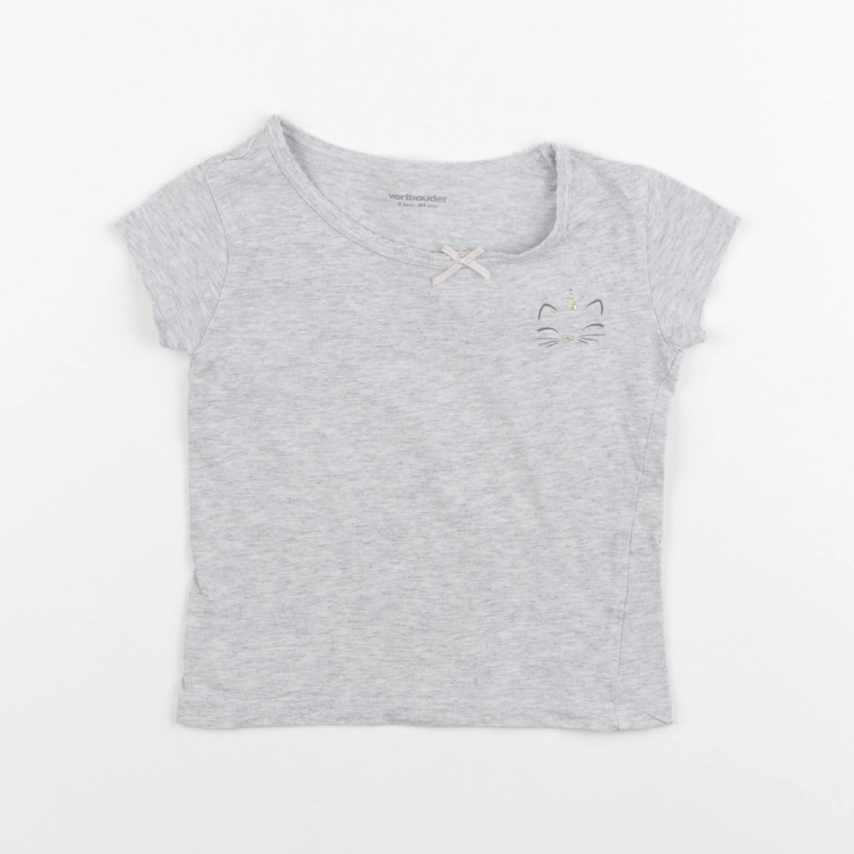 Vertbaudet - maillot de corps gris - 3 ans