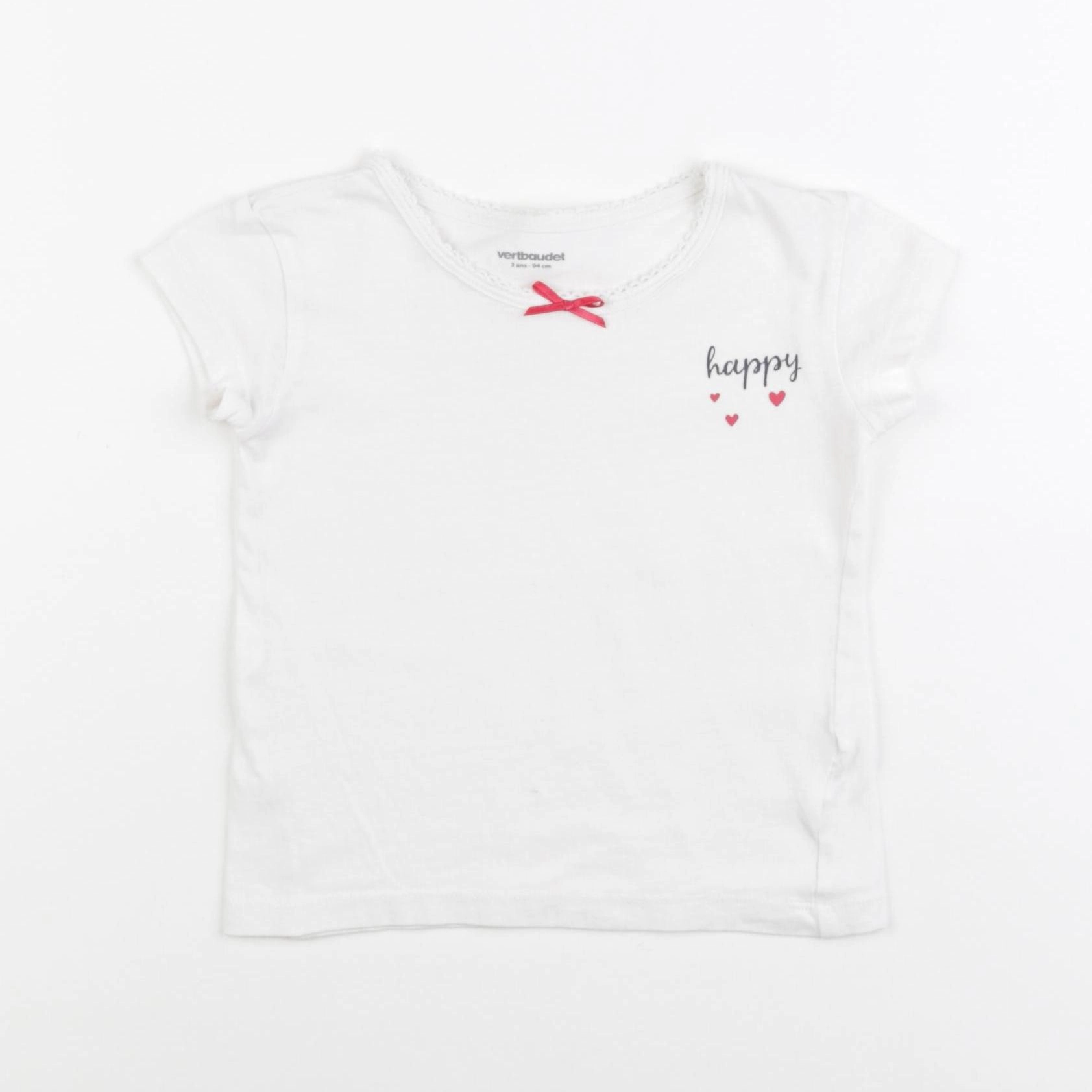 Vertbaudet - maillot de corps blanc - 3 ans