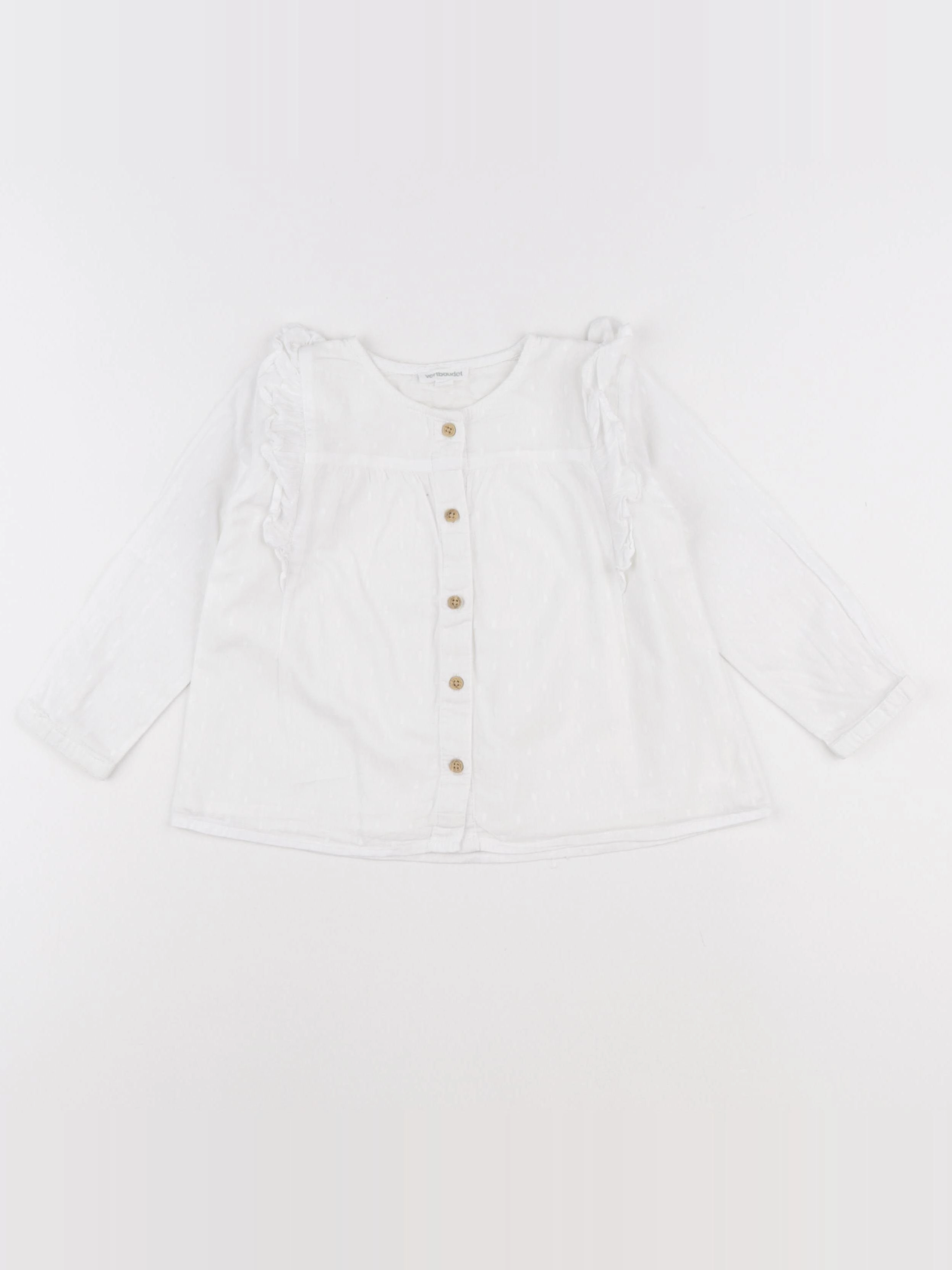 Vertbaudet - blouse blanc - 2 ans