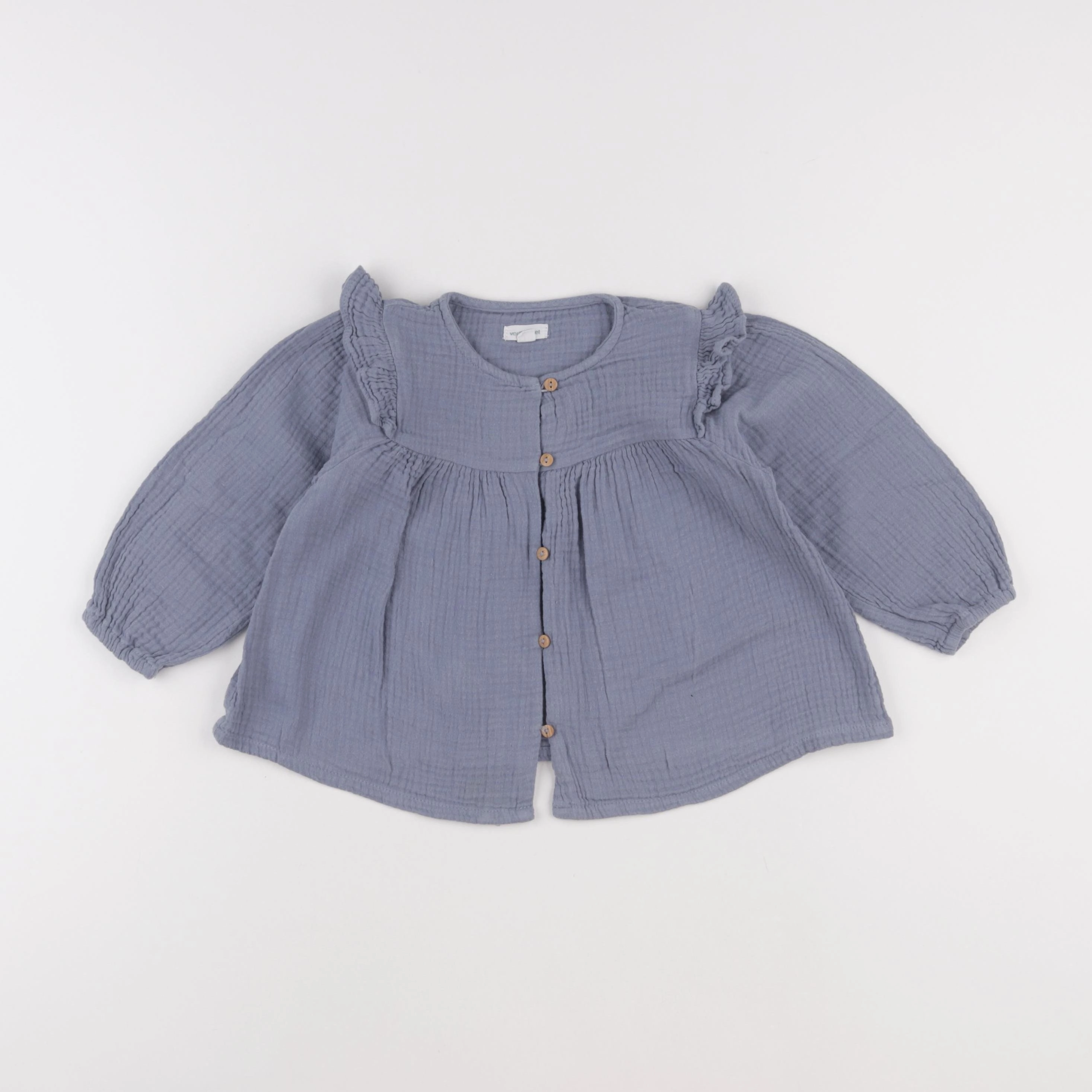 Vertbaudet - blouse bleu - 24 mois
