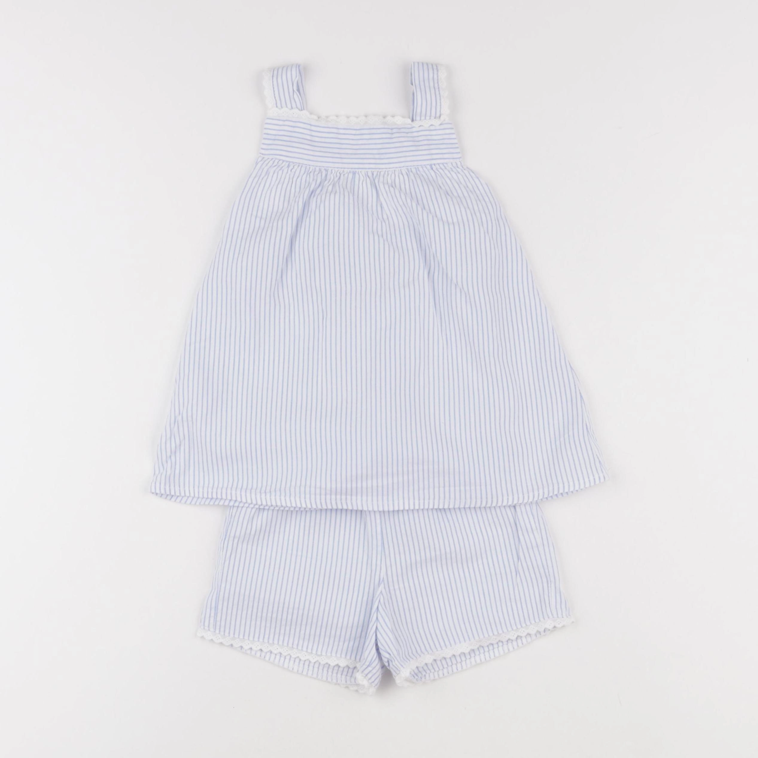 Vertbaudet - ensemble blanc, bleu - 3 ans