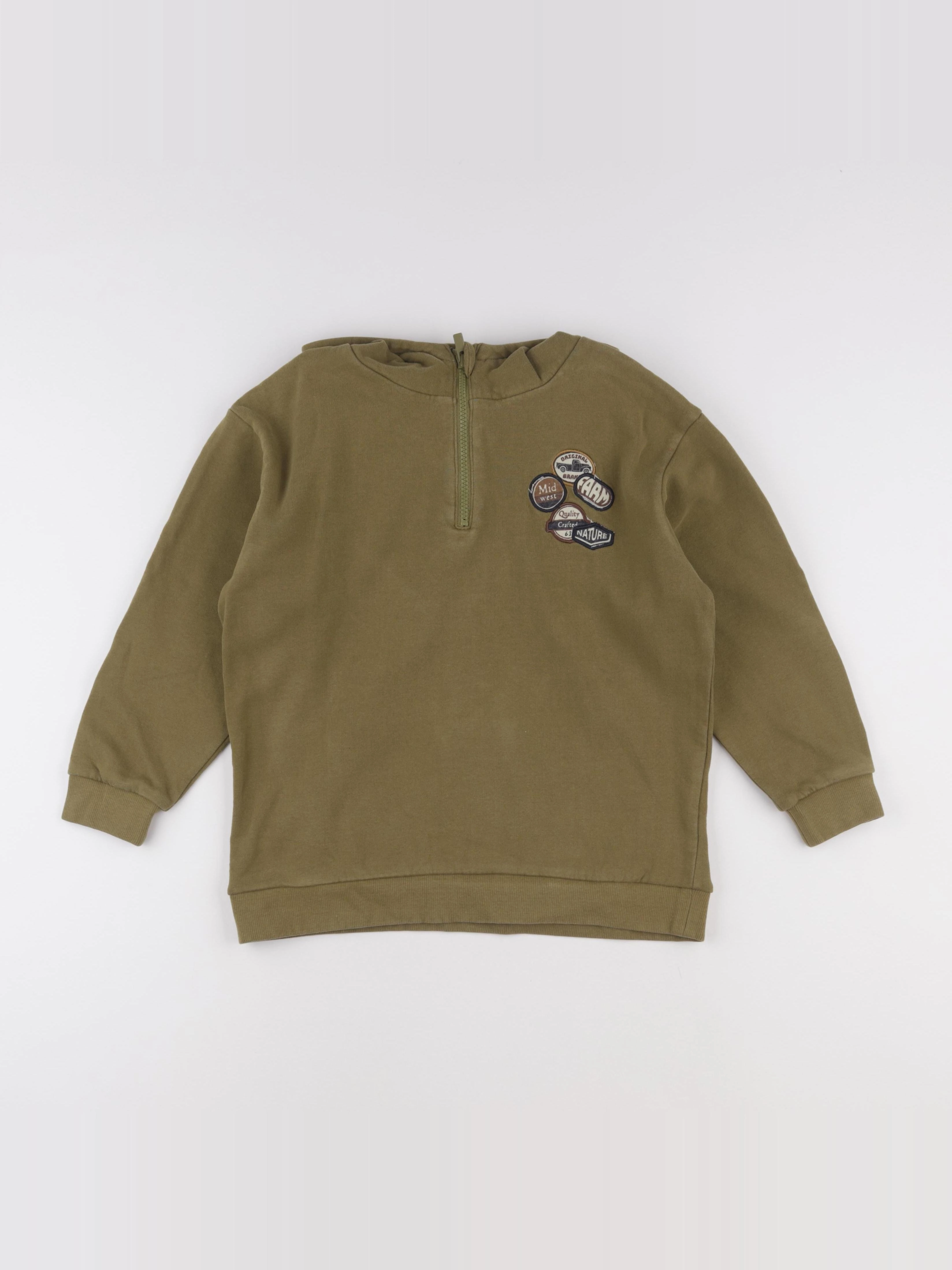 Vertbaudet - sweat vert - 10 ans
