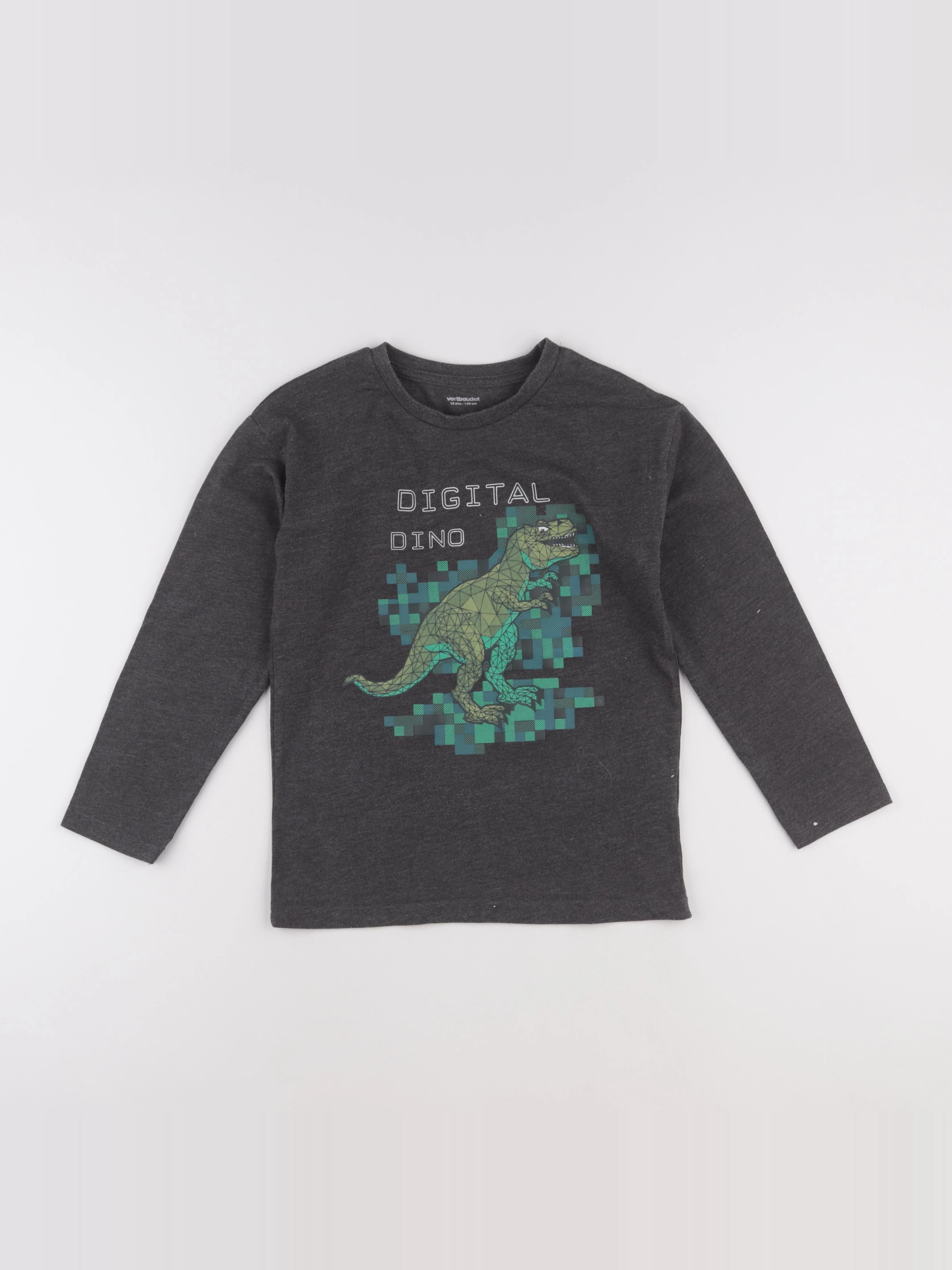 Vertbaudet - tee-shirt gris - 10 ans