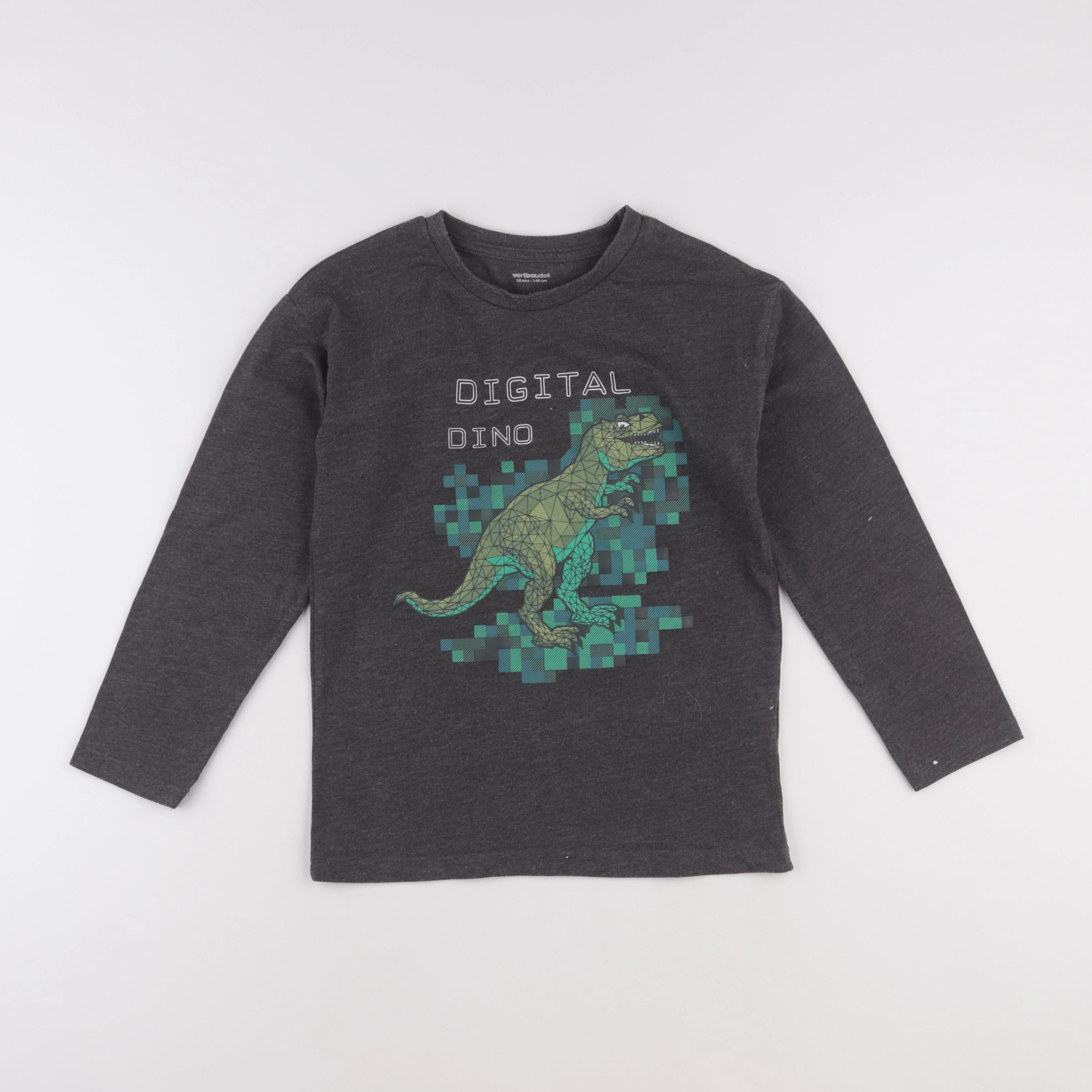 Vertbaudet - tee-shirt gris - 10 ans