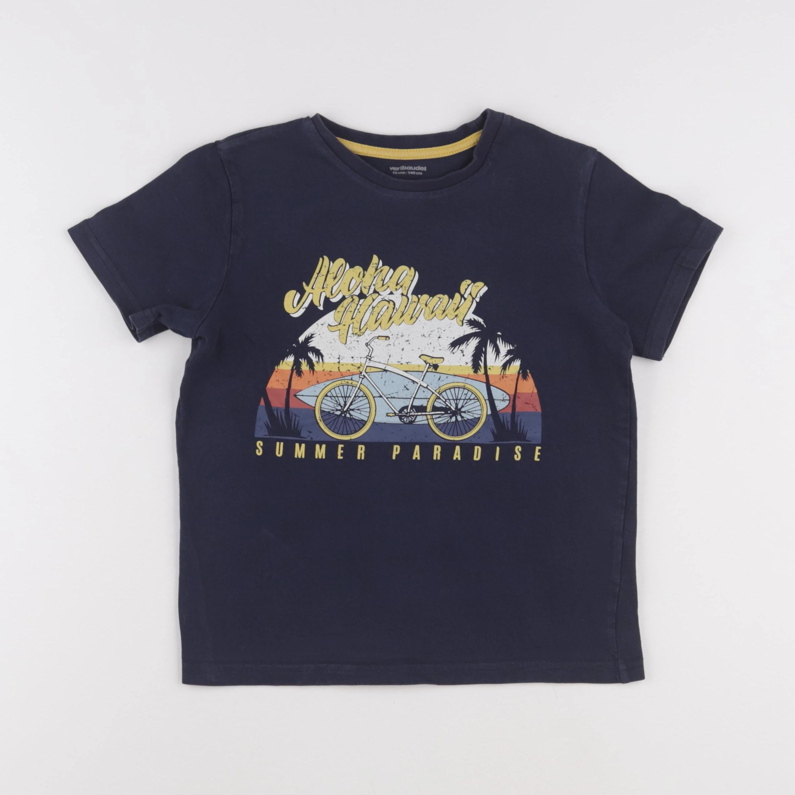 Vertbaudet - tee-shirt bleu - 10 ans