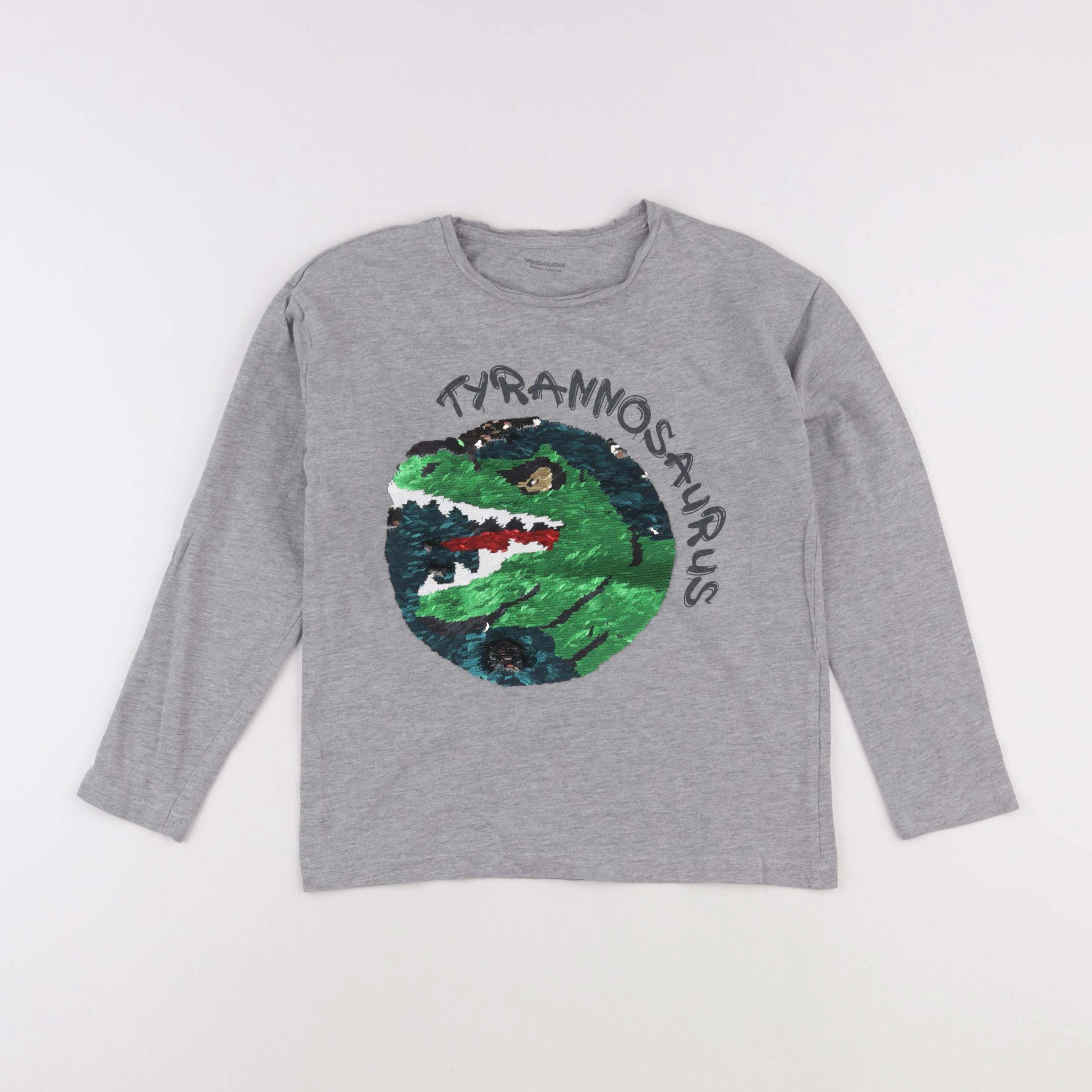 Vertbaudet - tee-shirt gris - 10 ans