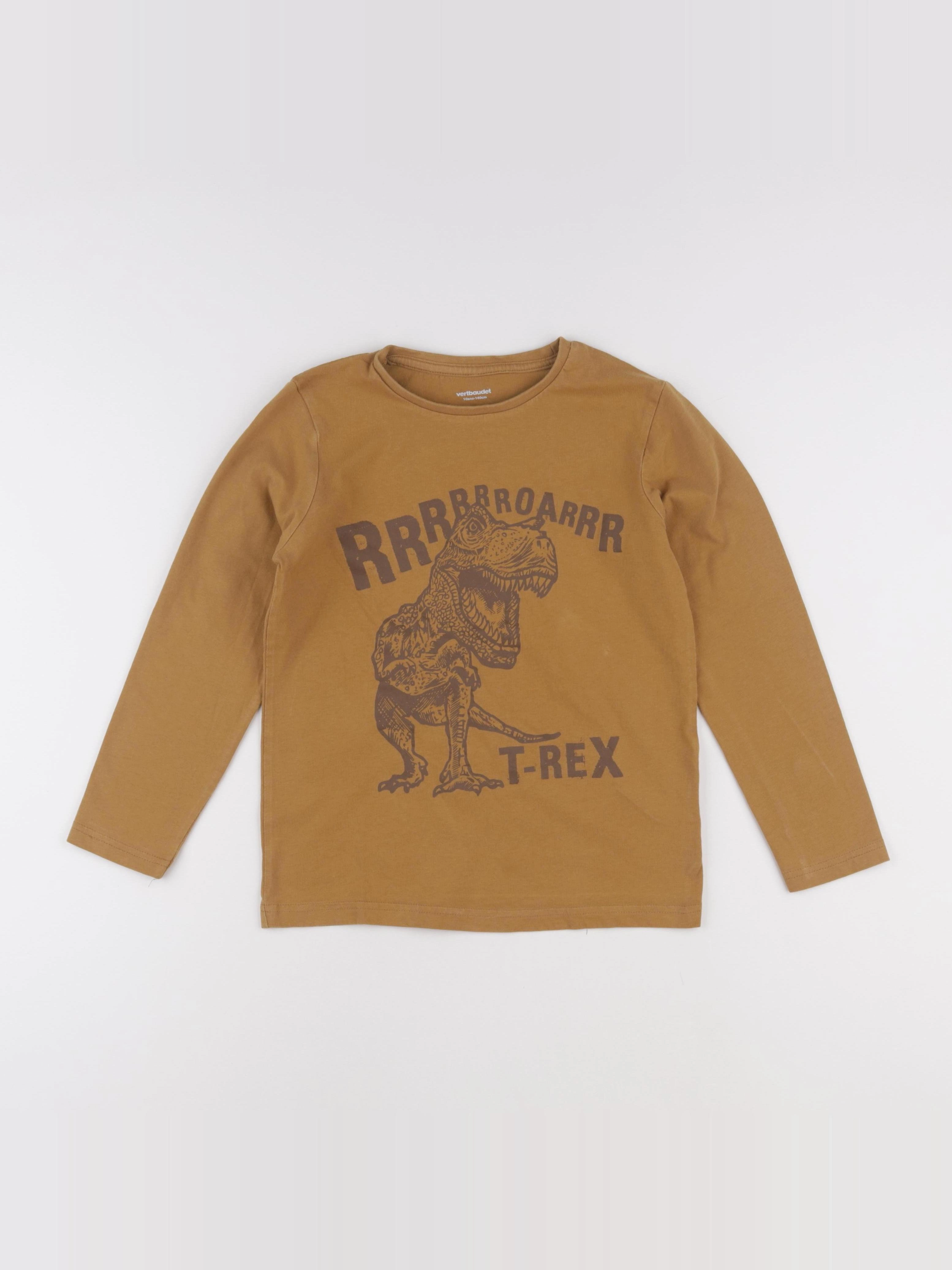 Vertbaudet - tee-shirt marron - 10 ans