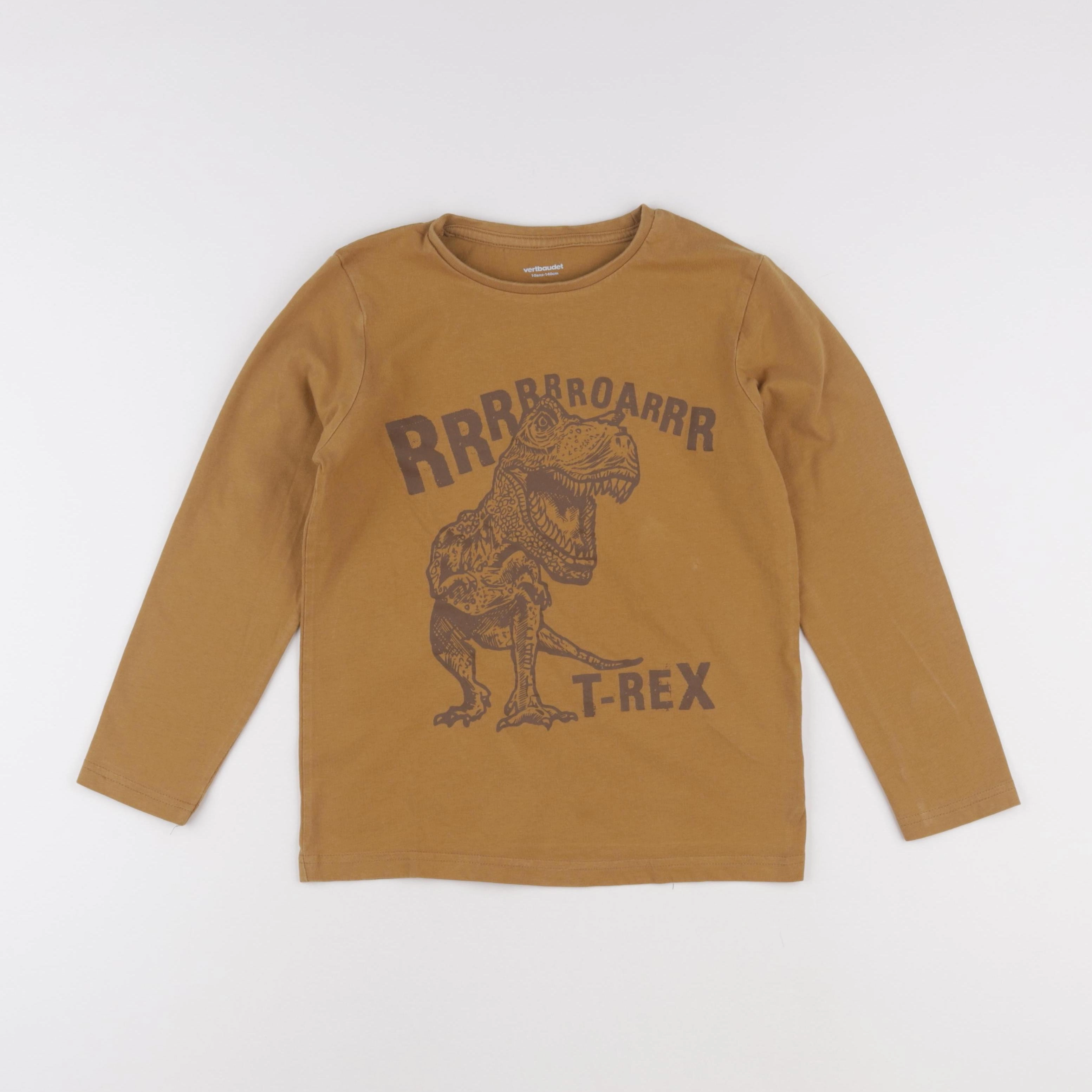 Vertbaudet - tee-shirt marron - 10 ans