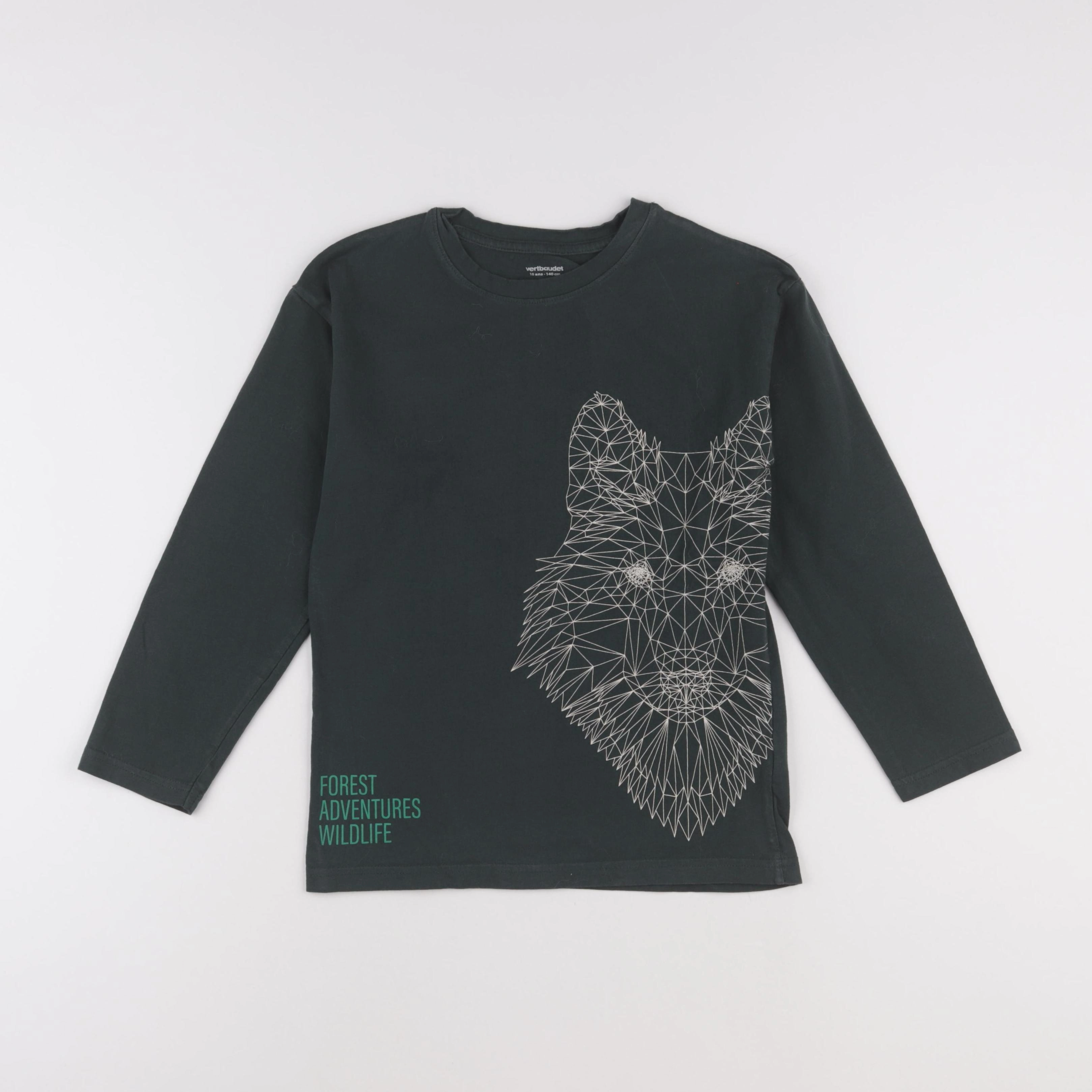 Vertbaudet - tee-shirt vert - 10 ans