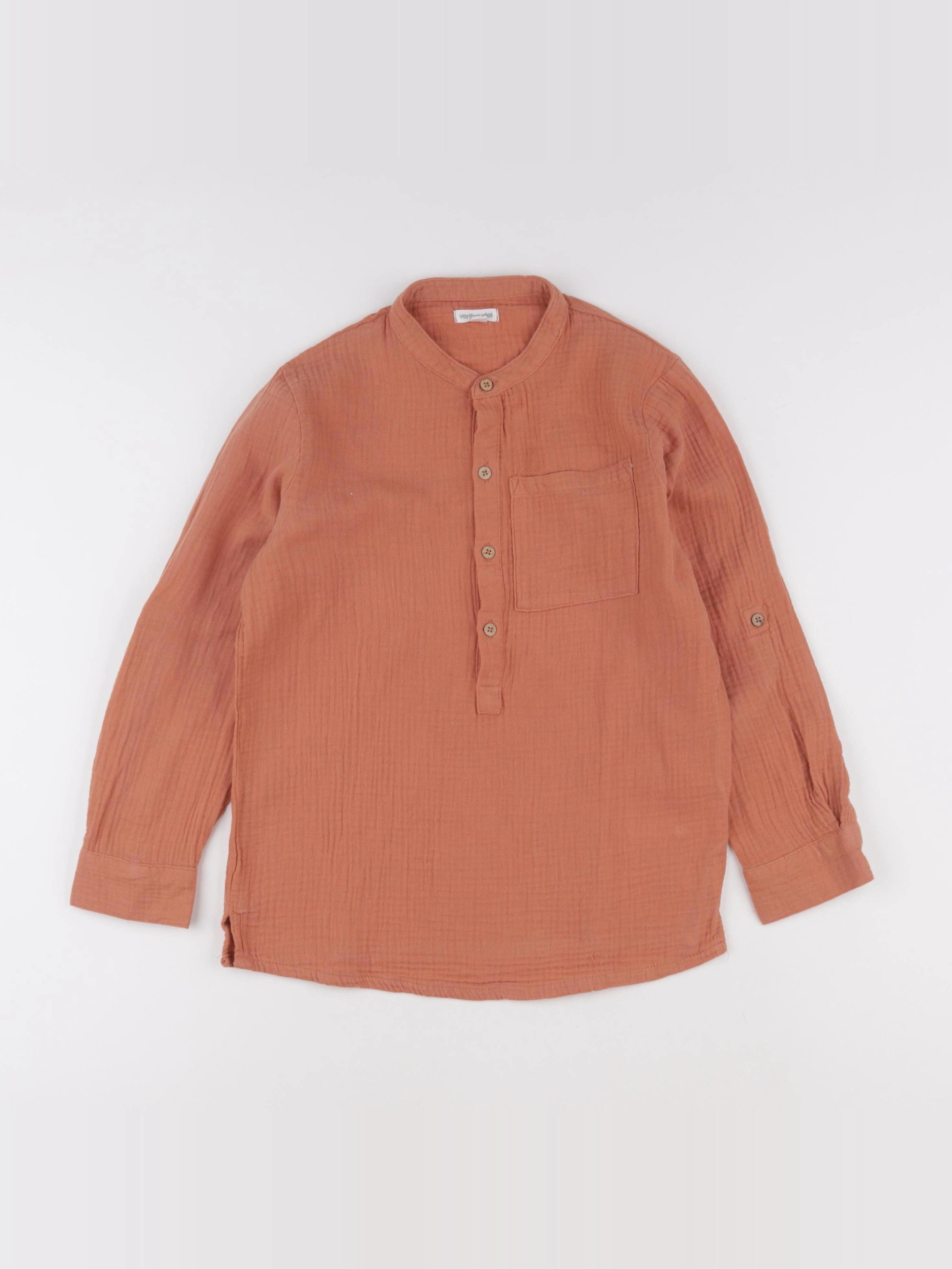 Vertbaudet - chemise marron - 10 ans