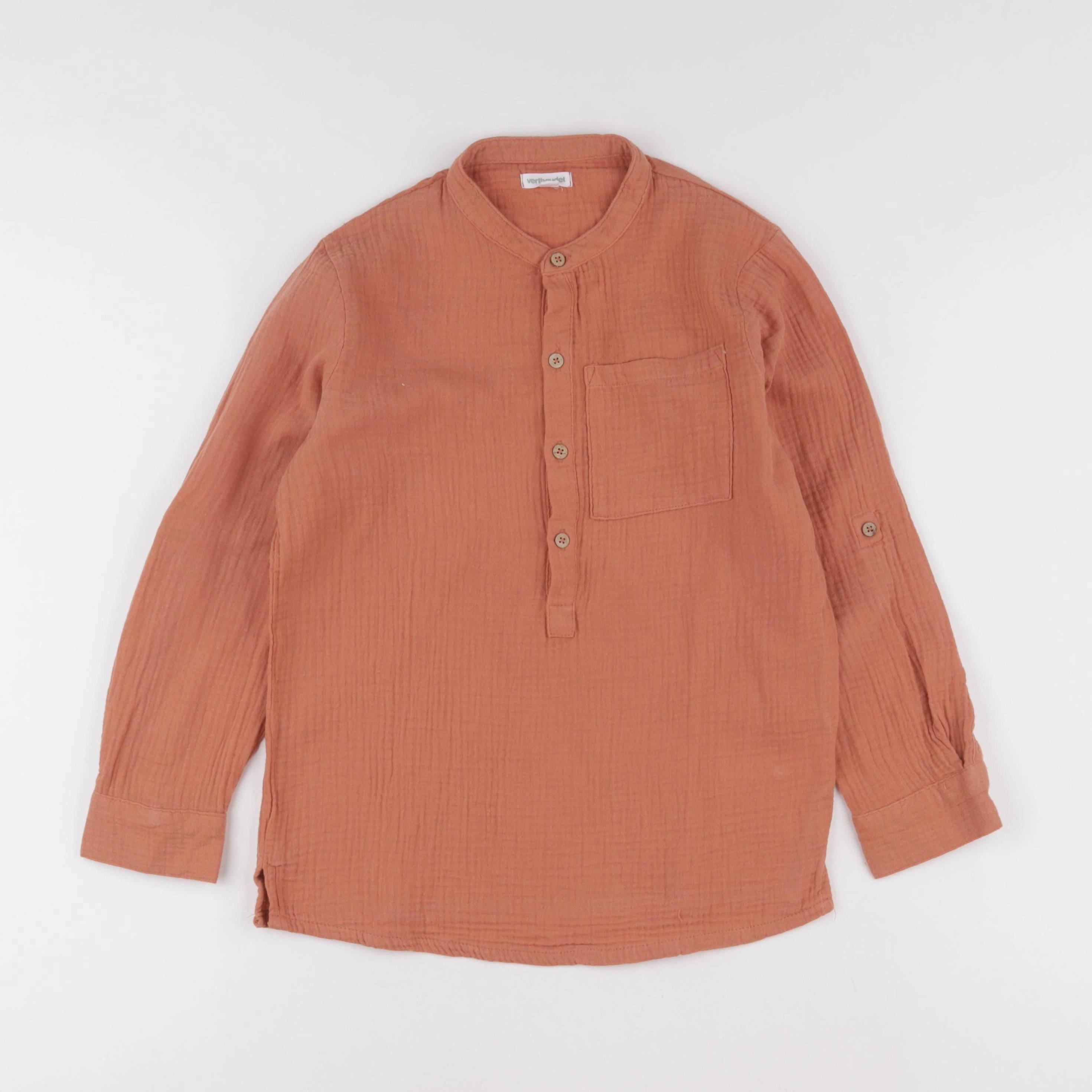 Vertbaudet - chemise marron - 10 ans