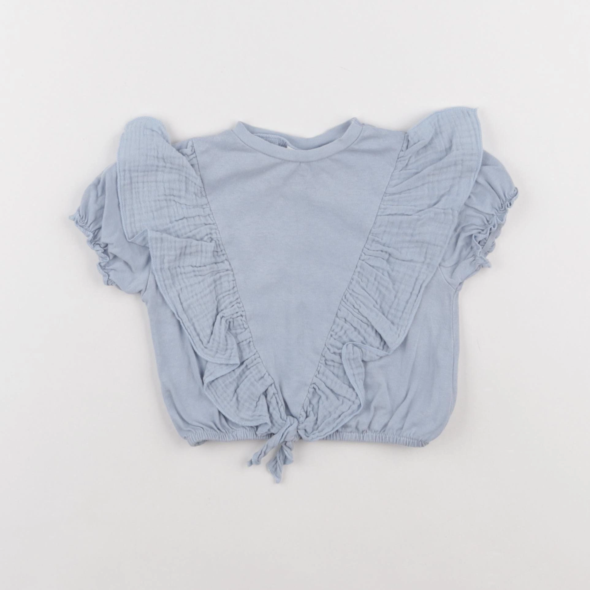Zara - tee-shirt bleu - 6/9 mois