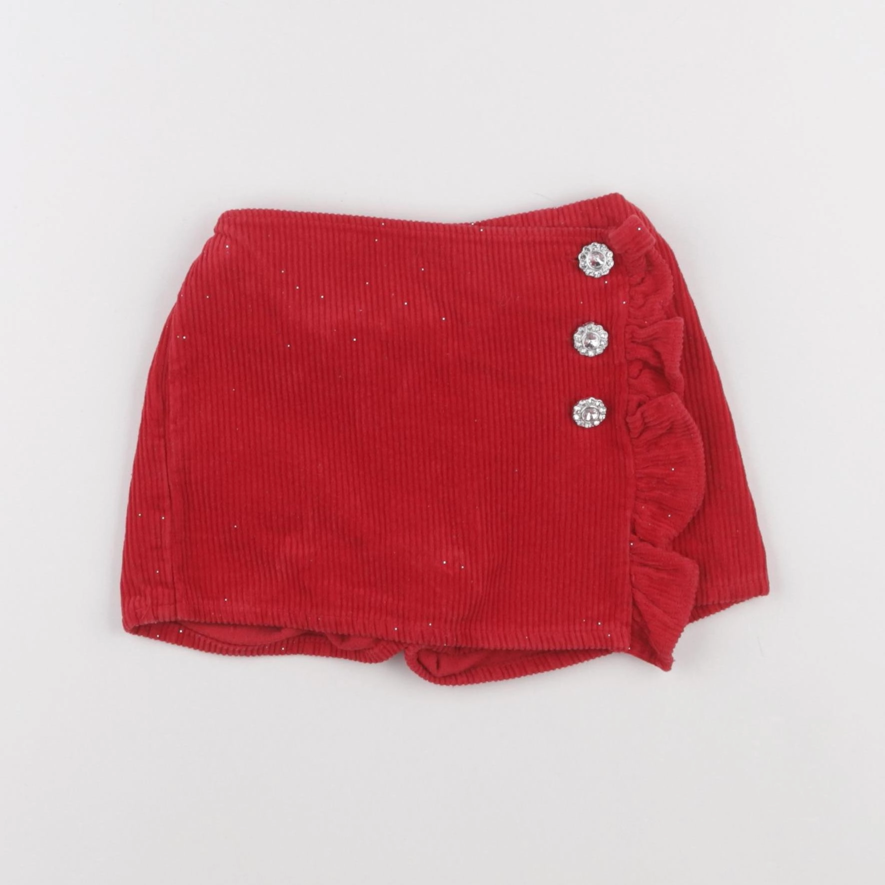 Vertbaudet - jupe short rouge - 10 ans