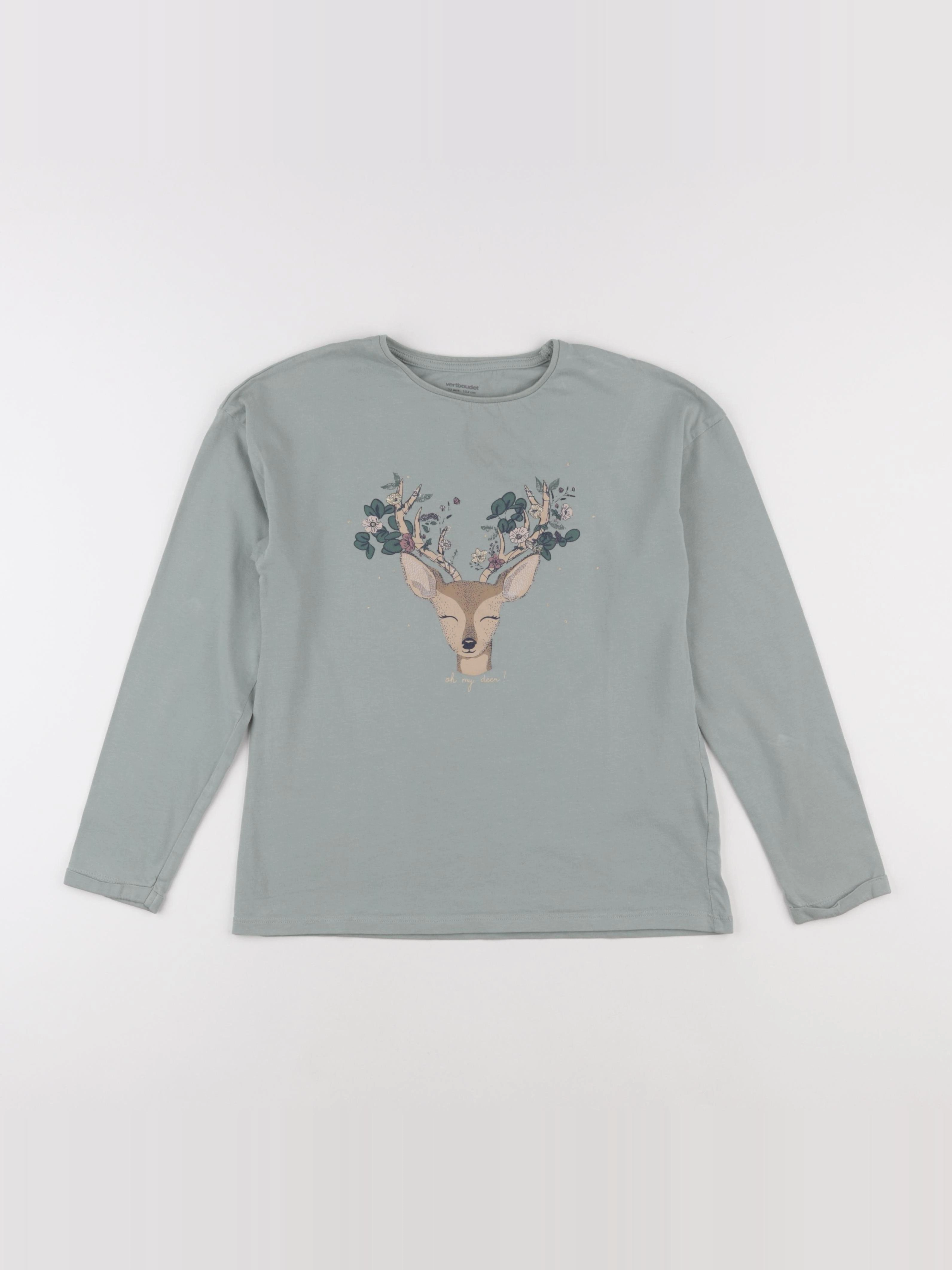 Vertbaudet - tee-shirt vert - 12 ans