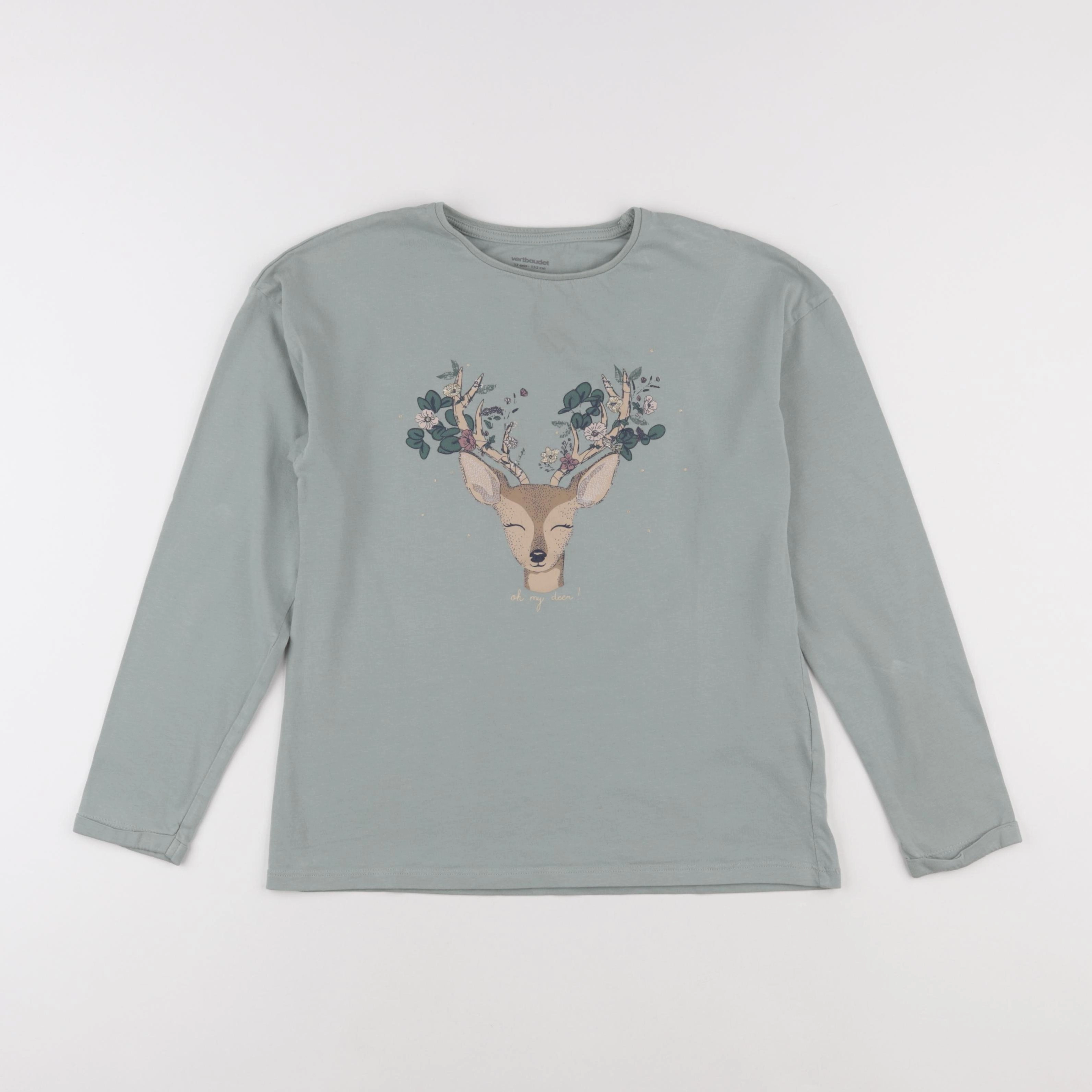 Vertbaudet - tee-shirt vert - 12 ans