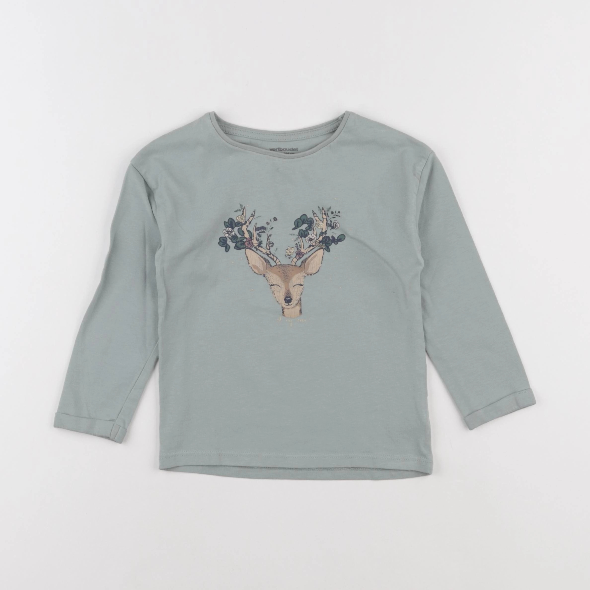 Vertbaudet - tee-shirt vert - 4 ans