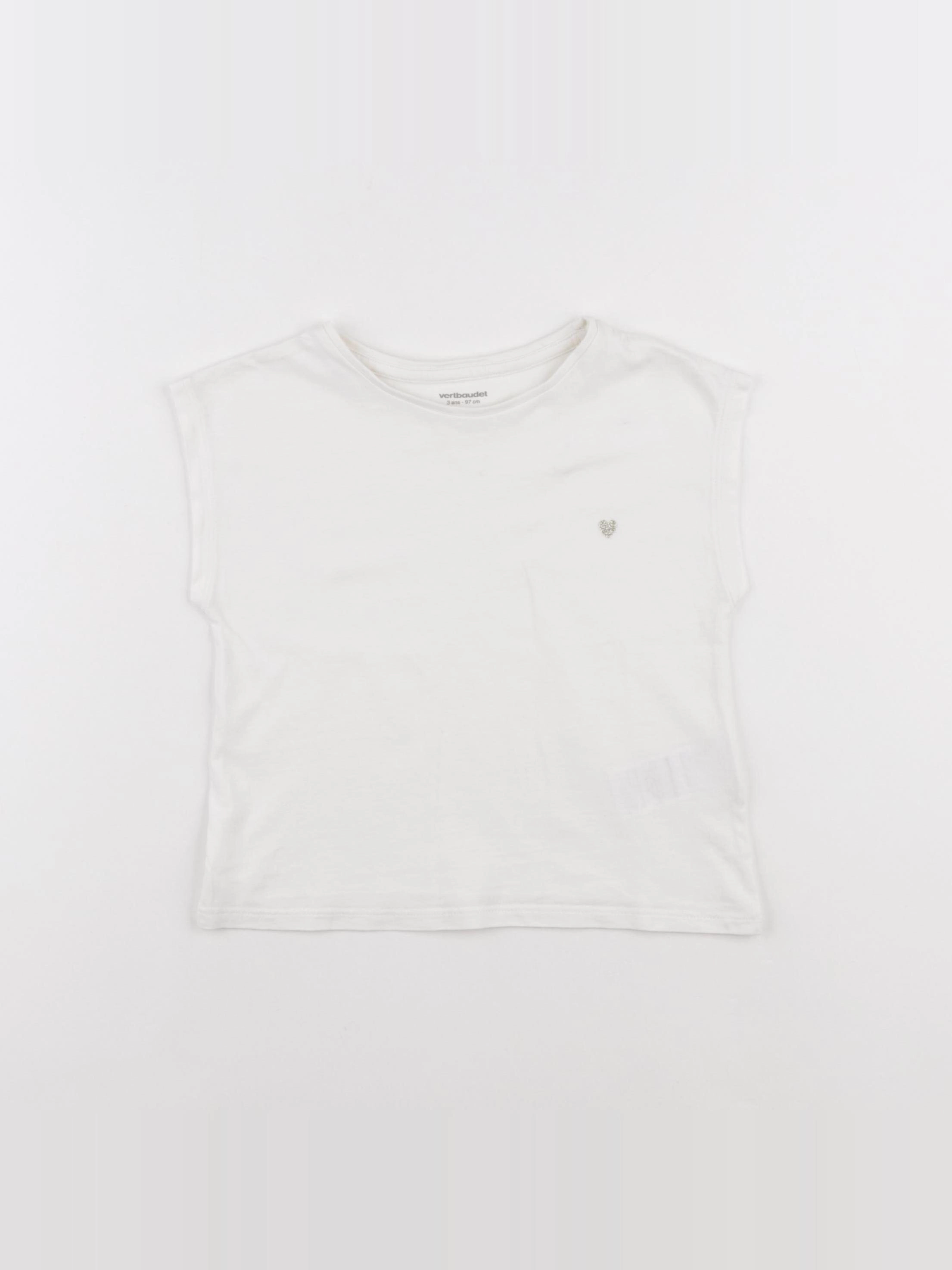 Vertbaudet - tee-shirt beige - 3 ans