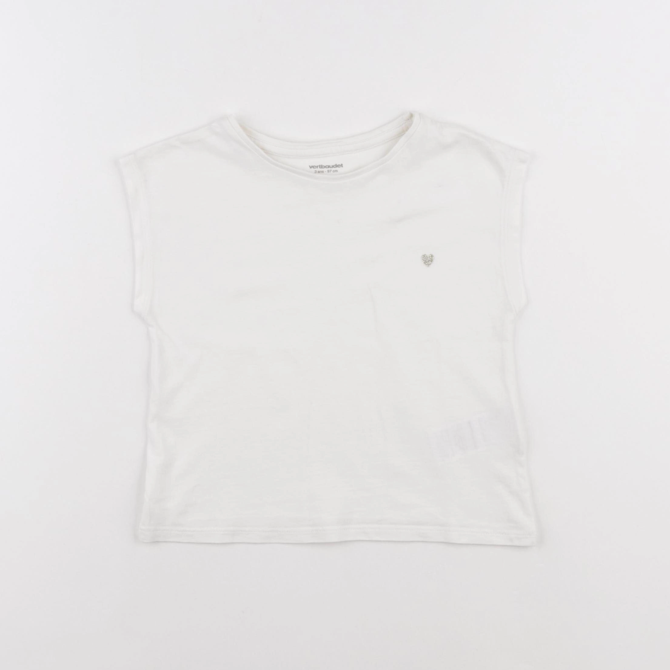 Vertbaudet - tee-shirt beige - 3 ans