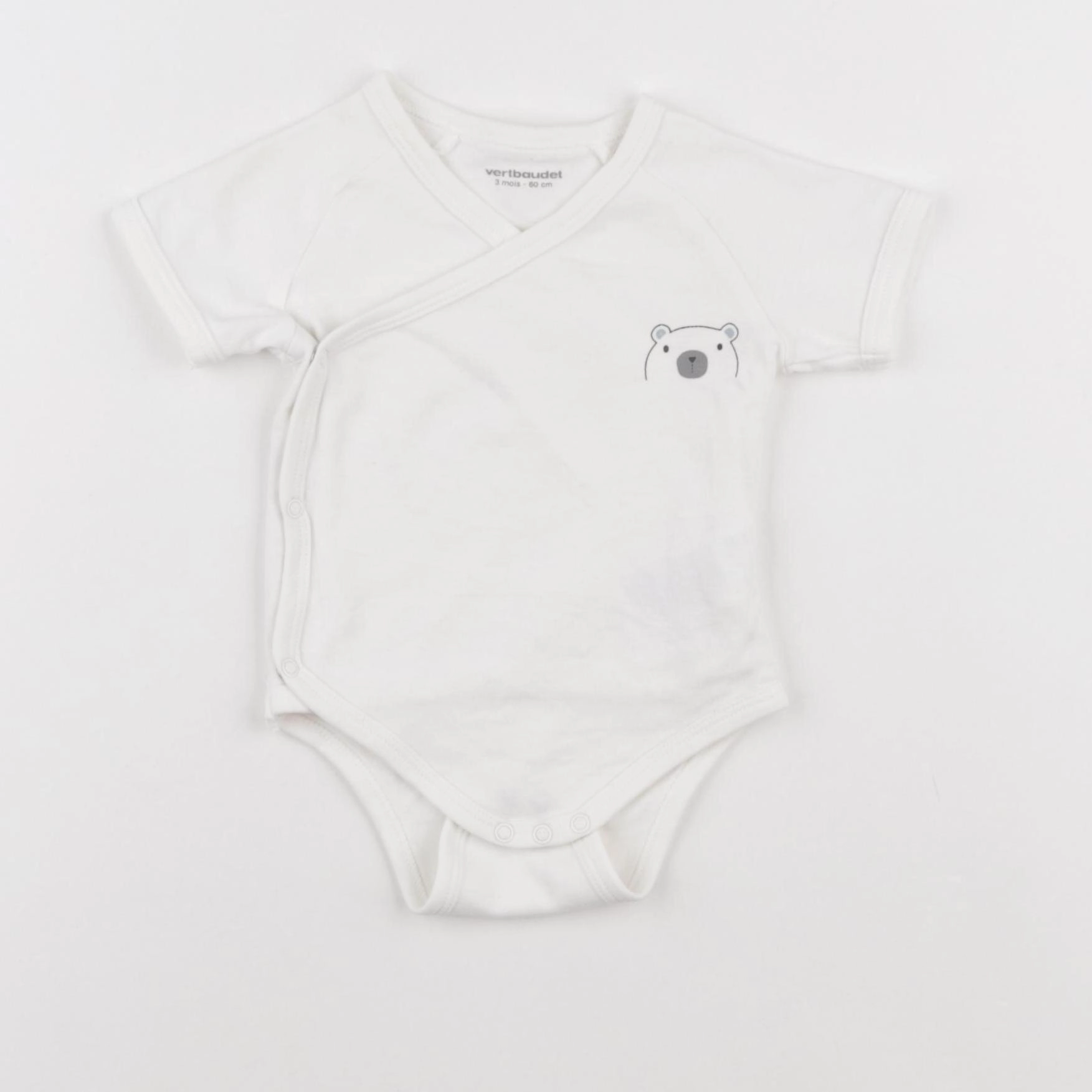 Vertbaudet - body blanc - 3 mois