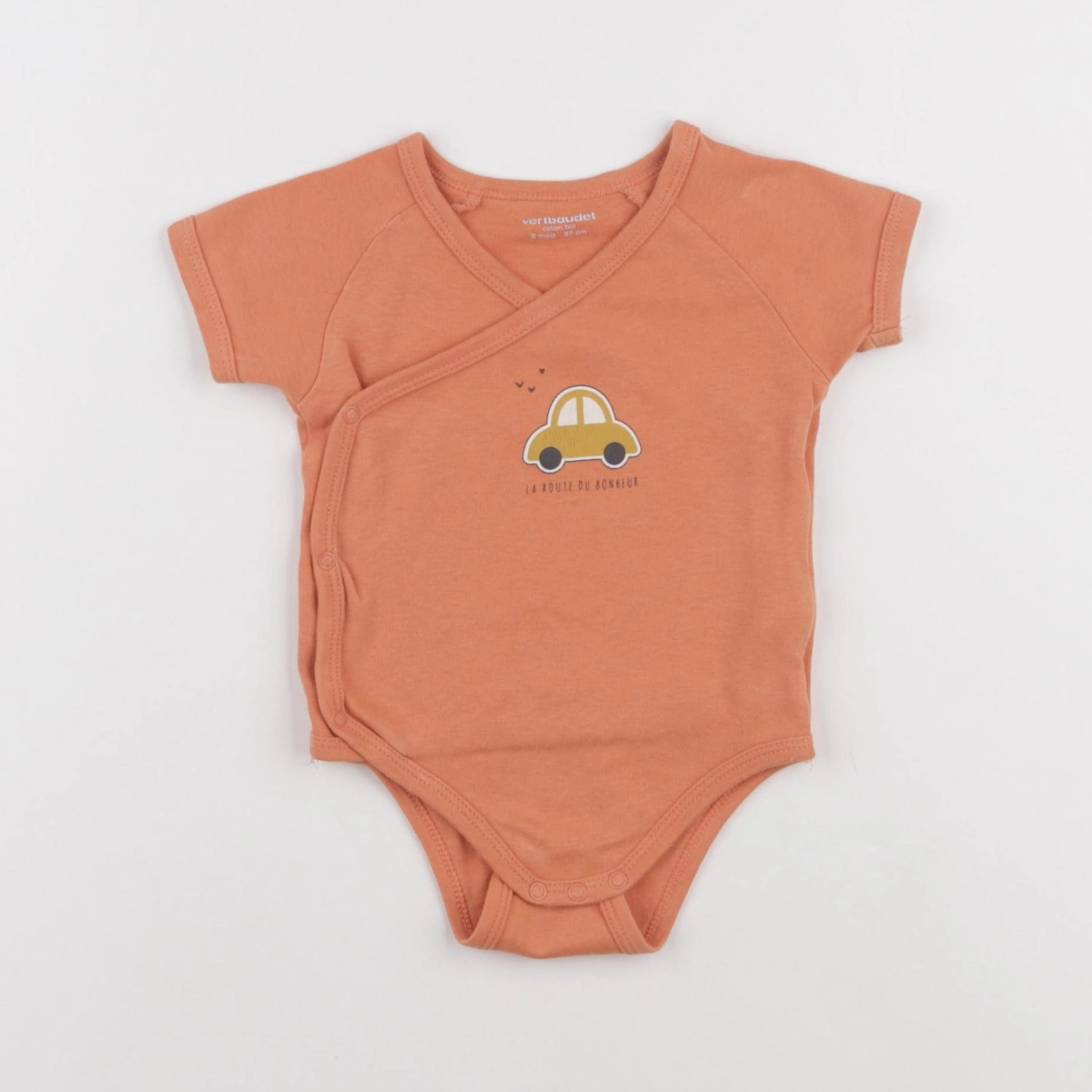 Vertbaudet - body orange - 6 mois