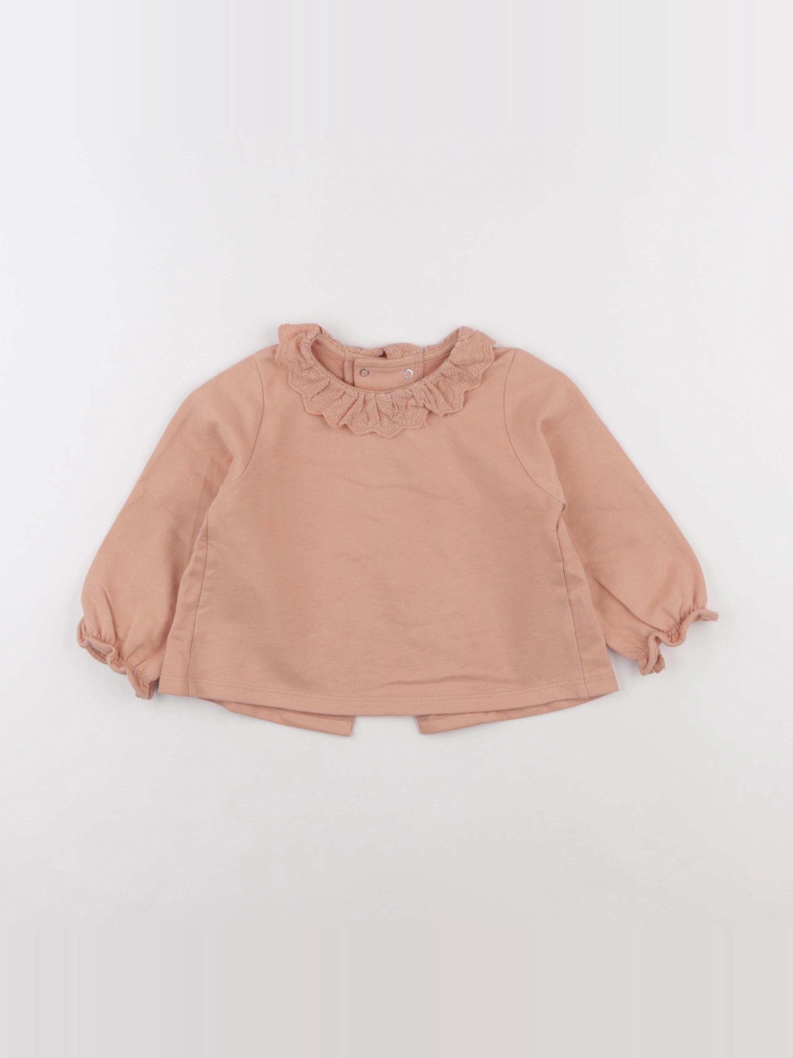 Vertbaudet - sweat rose - 18 mois