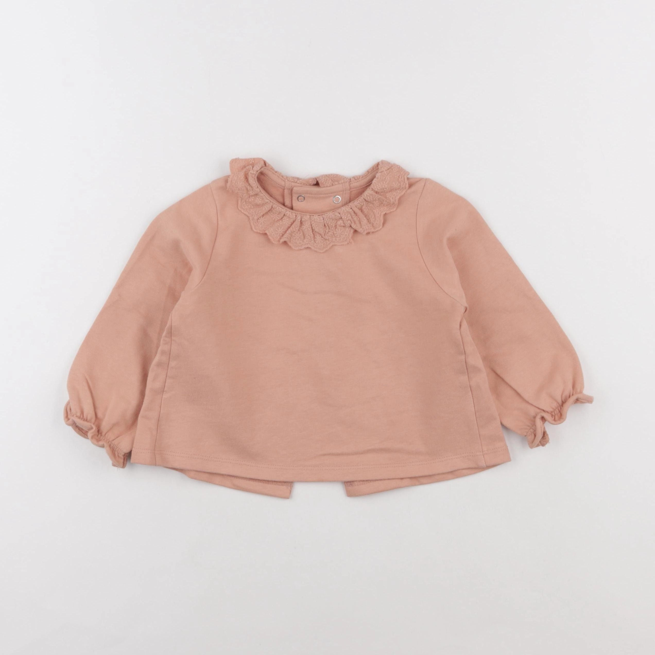 Vertbaudet - sweat rose - 18 mois