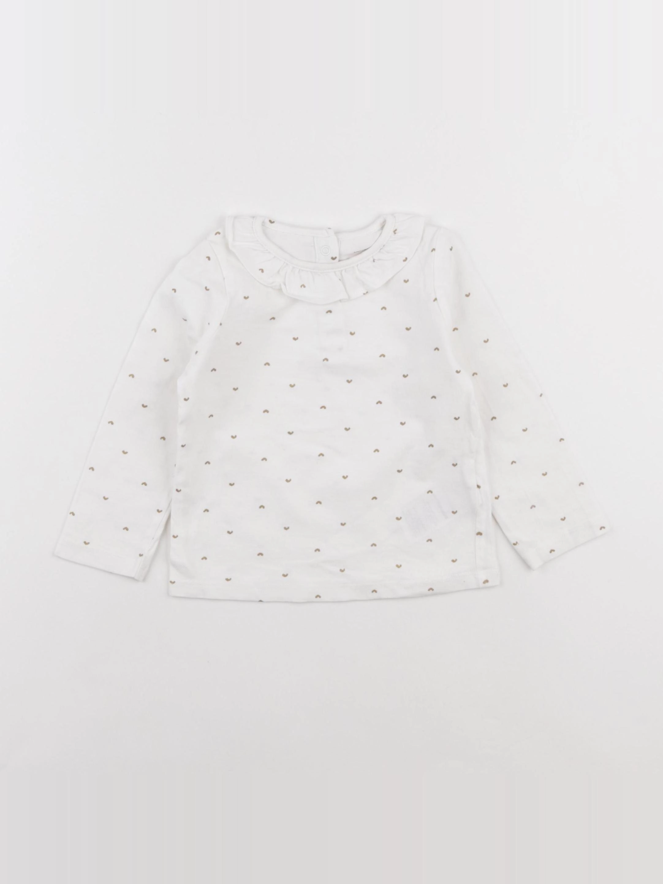Vertbaudet - tee-shirt blanc - 18 mois