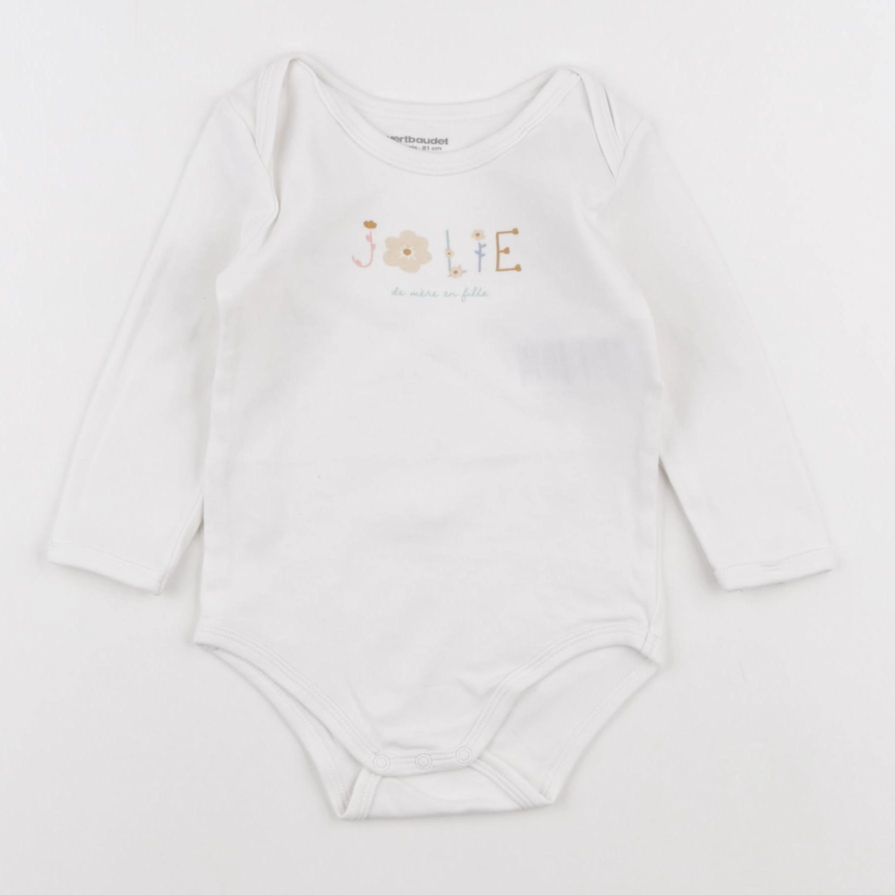 Vertbaudet - body blanc - 18 mois