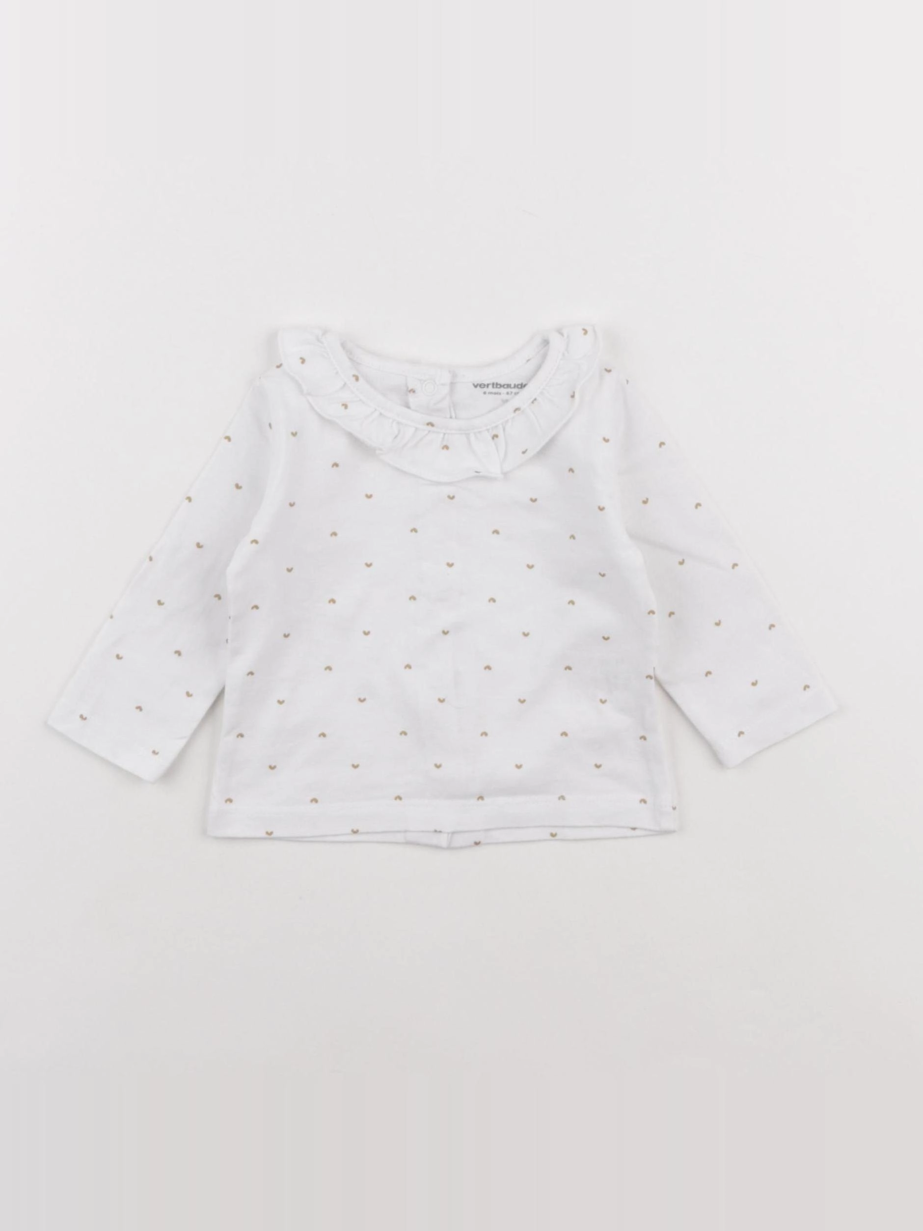 Vertbaudet - tee-shirt blanc - 6 mois