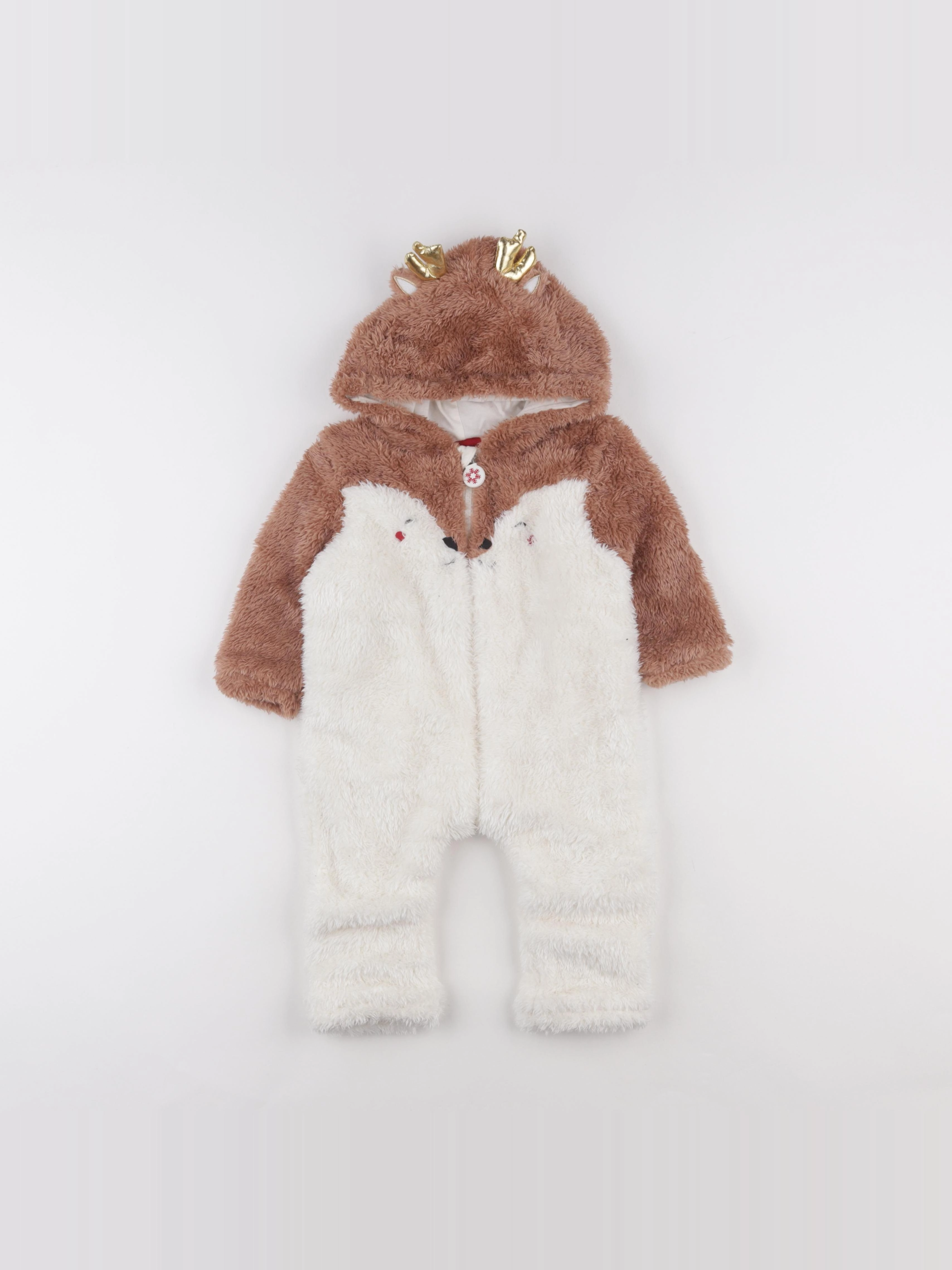 Vertbaudet - sur-pyjama marron - 12 mois