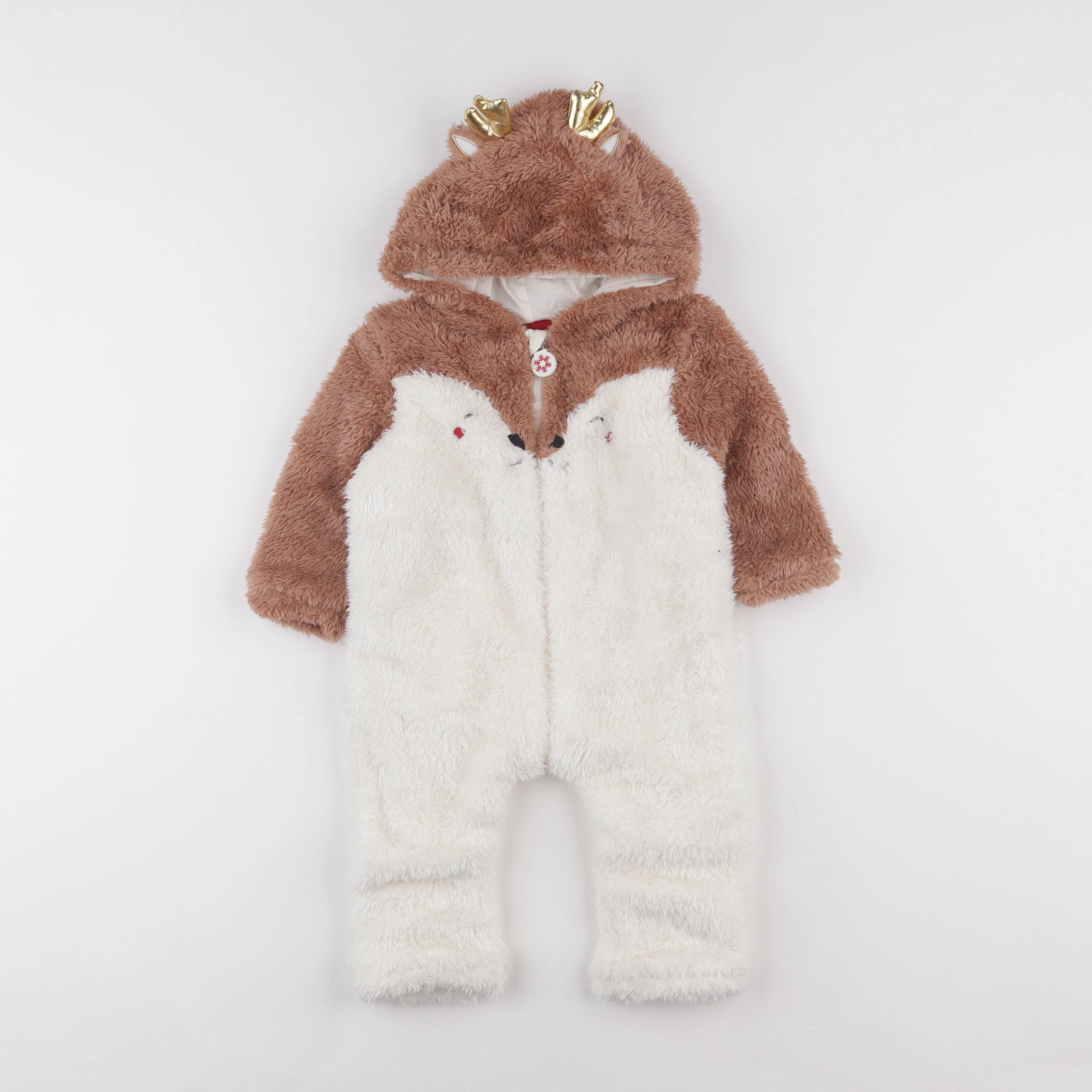 Vertbaudet - sur-pyjama marron - 12 mois