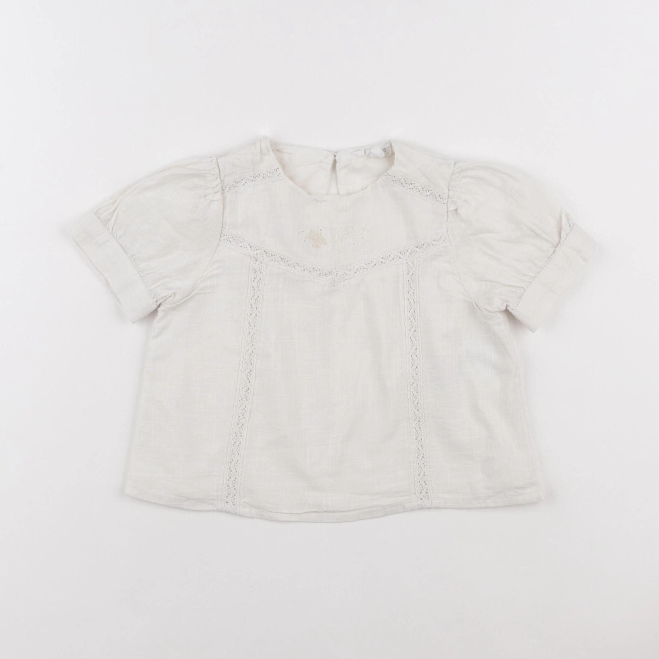 Vertbaudet - blouse blanc - 2 ans