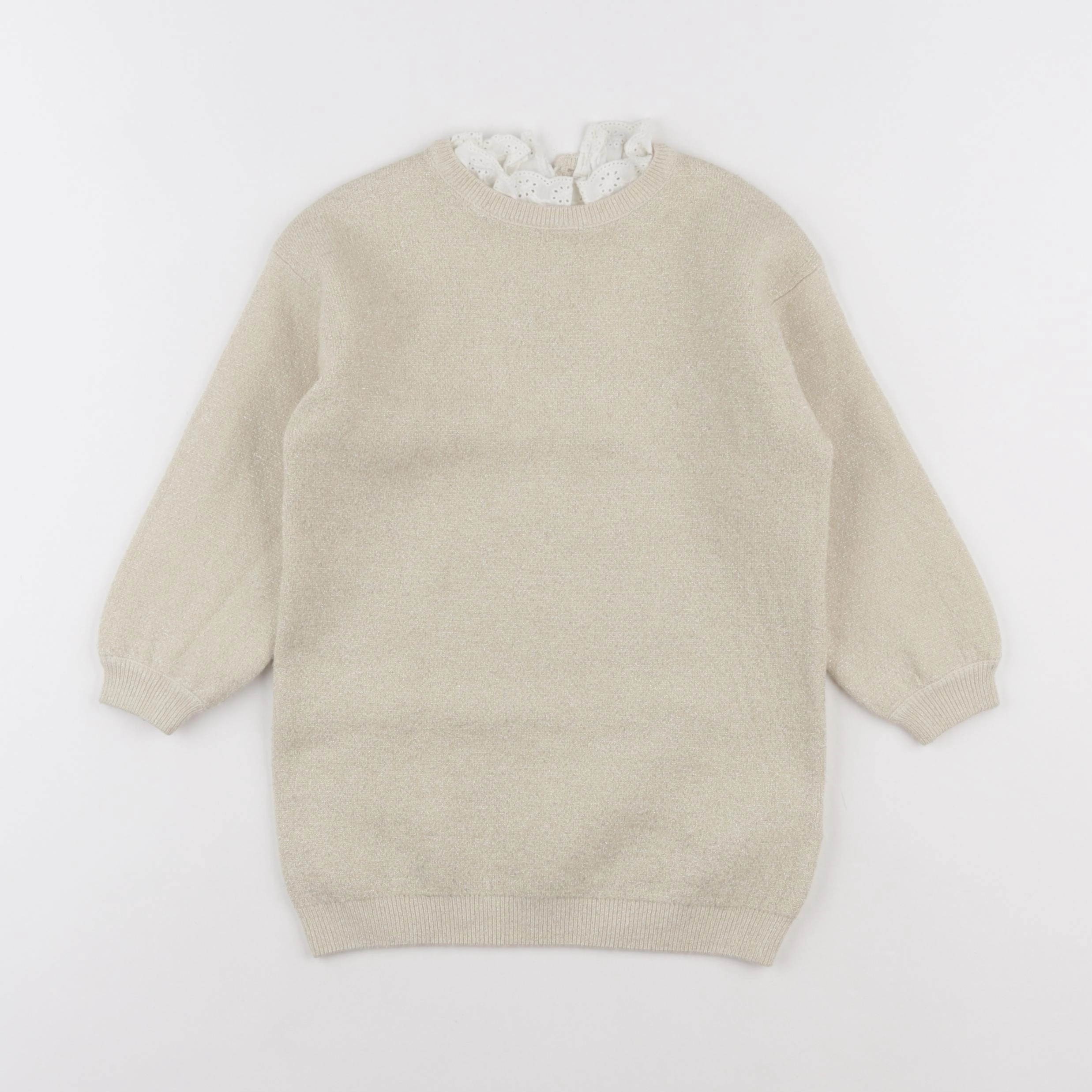 Vertbaudet - robe or, beige - 3 ans